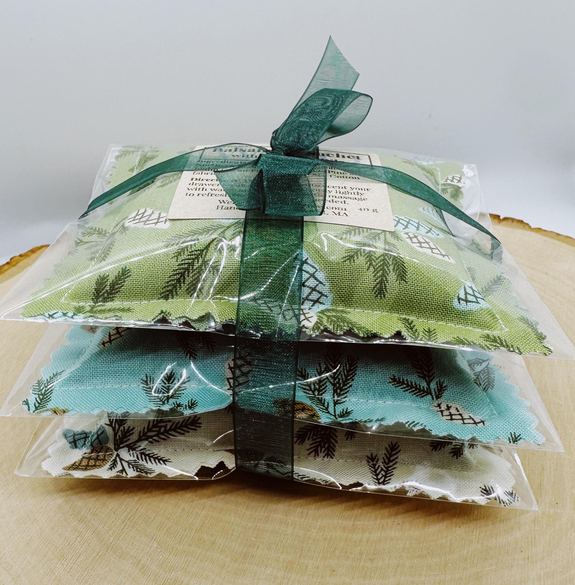 Balsam Fir Sachet Set: Essential Oils, Natural Freshener