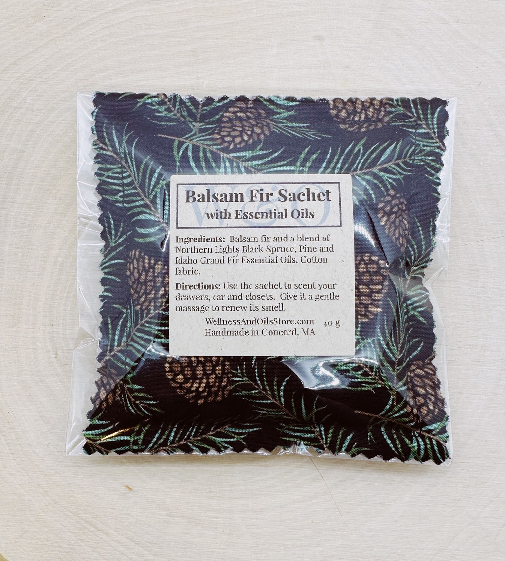 Balsam Fir Sachet Pillow: Essential Oils, Evergreen Pinecones