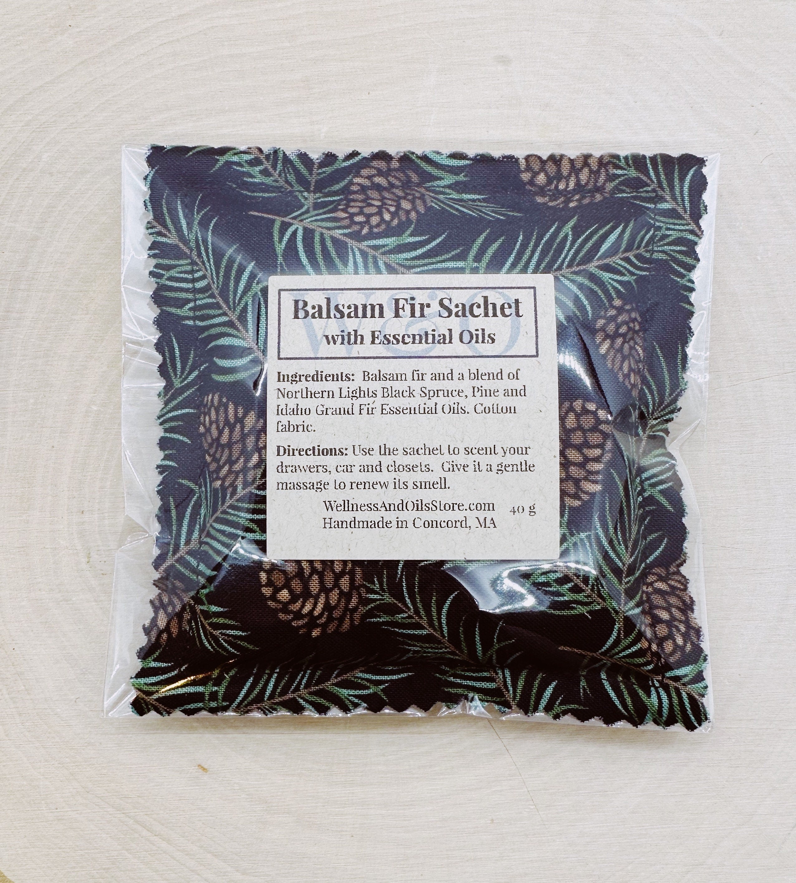 Balsam Fir Sachet Pillow: Essential Oils, Evergreen Pinecones