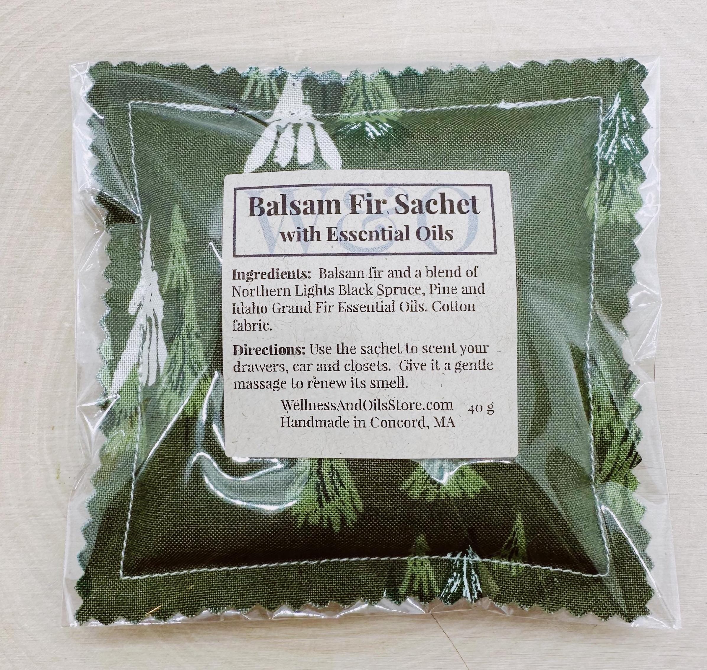 Handmade Balsam Fir Sachet Set, Great Joy Forest, Essential Oils
