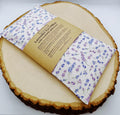 Handmade Weighted Lavender Eye Pillow for Yoga, Headache Relief, Washable Cover, Lavender flowers beige
