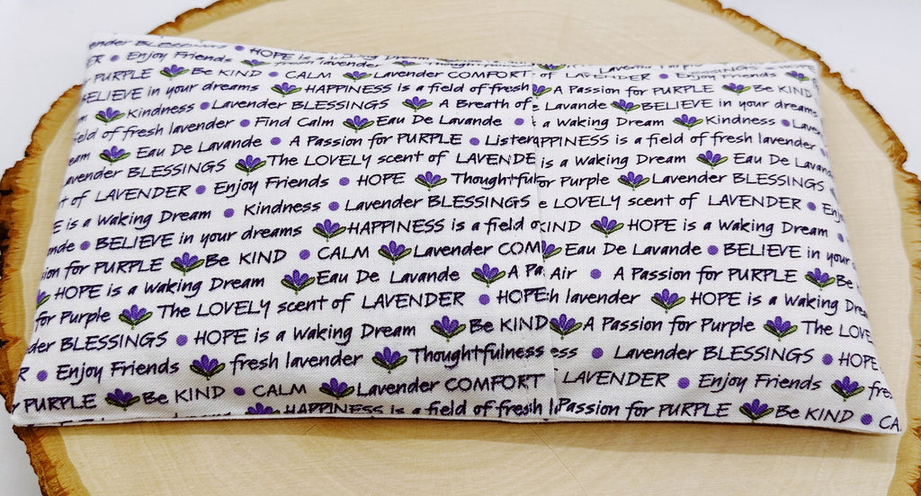 Handmade Natural Weighted Lavender Eye Pillow for Yoga, Headache Relief, Washable Cover, Lavender Inspiration