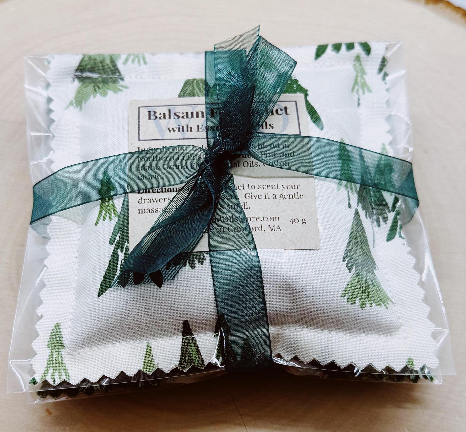 Handmade Balsam Fir Sachet Set, Great Joy Forest, Essential Oils