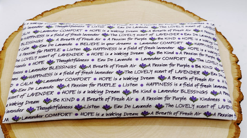 Handmade Natural Weighted Lavender Eye Pillow for Yoga, Headache Relief, Washable Cover, Lavender Inspiration