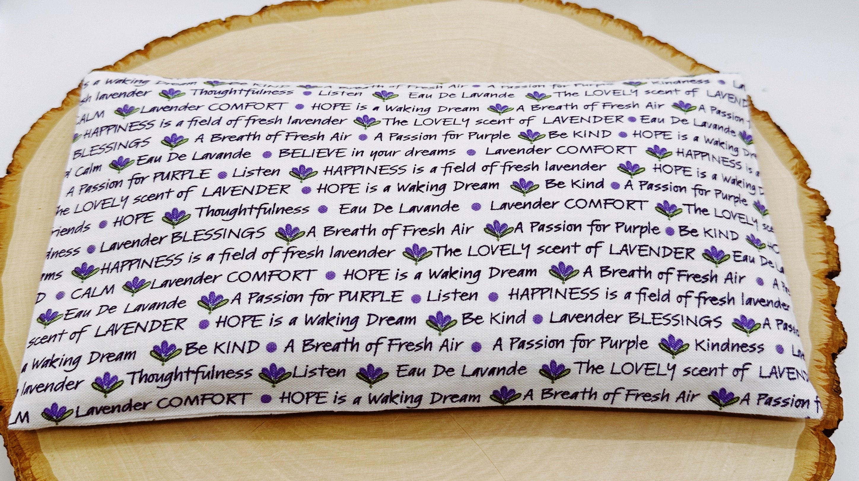 Handmade Natural Weighted Lavender Eye Pillow for Yoga, Headache Relief, Washable Cover, Lavender Inspiration