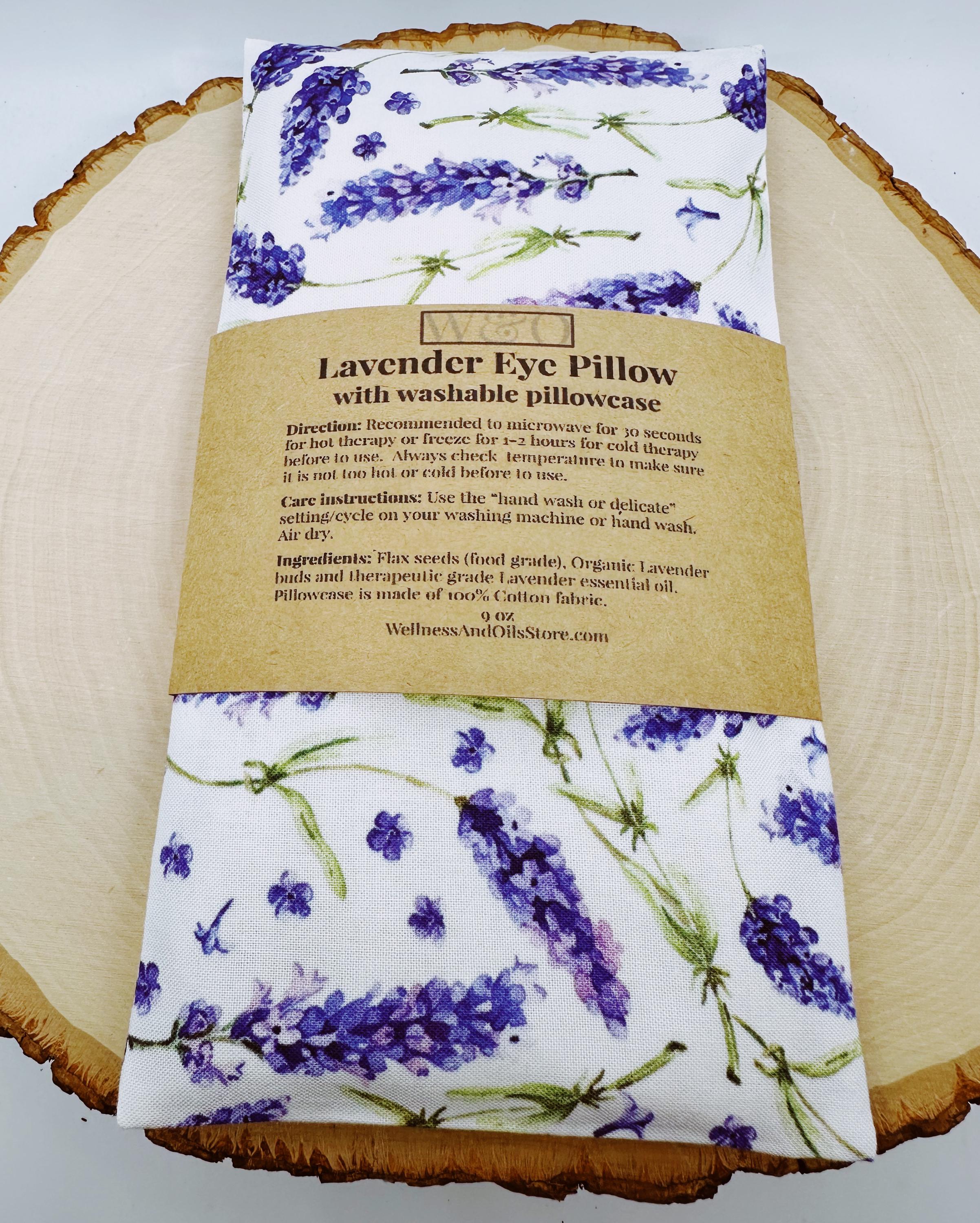 Handmade Lavender Eye Pillow: Weighted Cotton, Headache & Stress Relief, More Lavender White