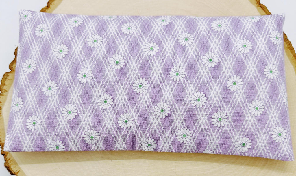 Handmade Lavender Eye Pillow: Weighted Flax Seed, Washable Cotton Cover