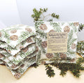 Balsam Fir Sachet with Essential Oils handmade Natural Freshener, Pinecone Pillow, 4x4