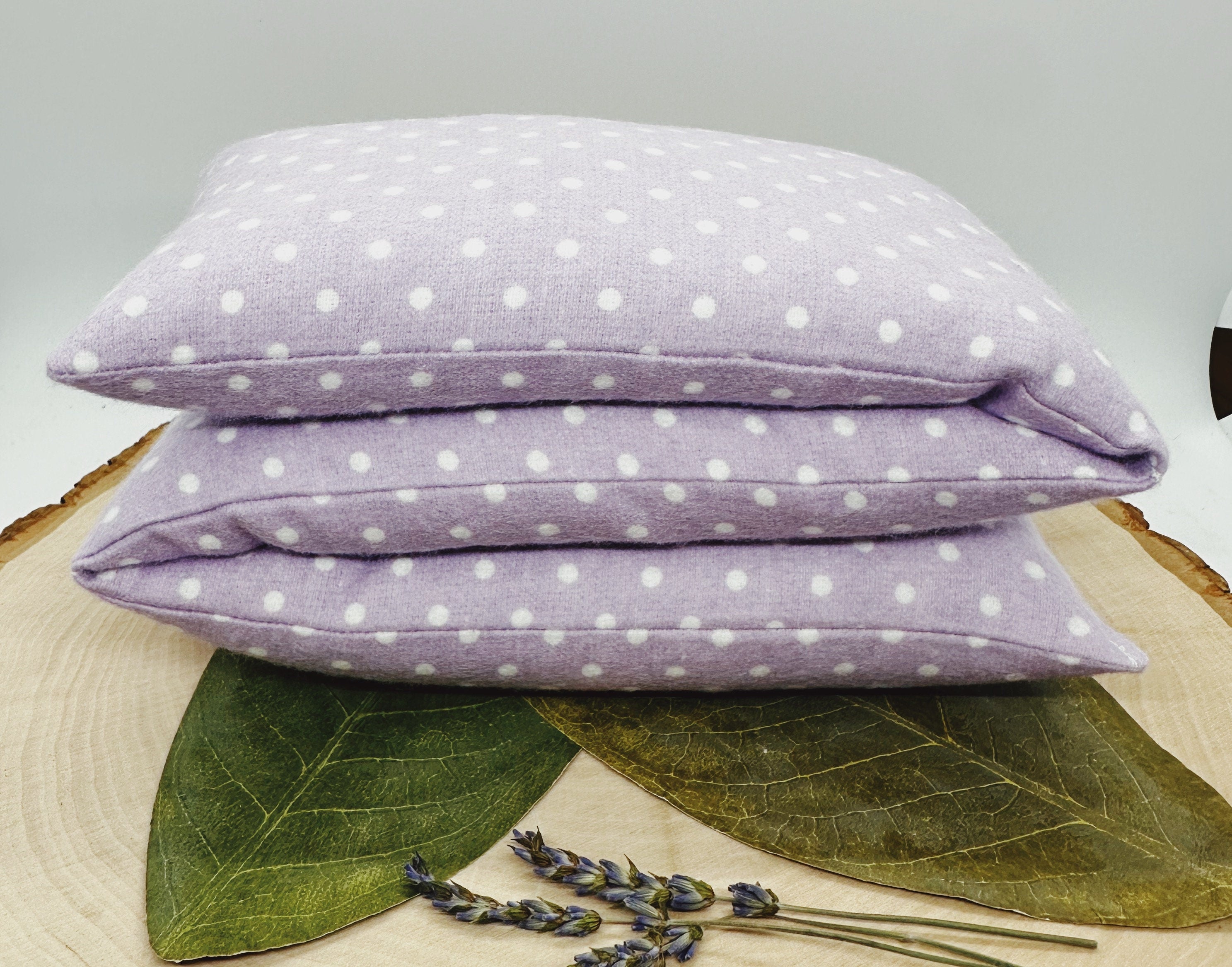 Lavender Neck Wrap Hot and Cold Therapy Lavender Polka Dots