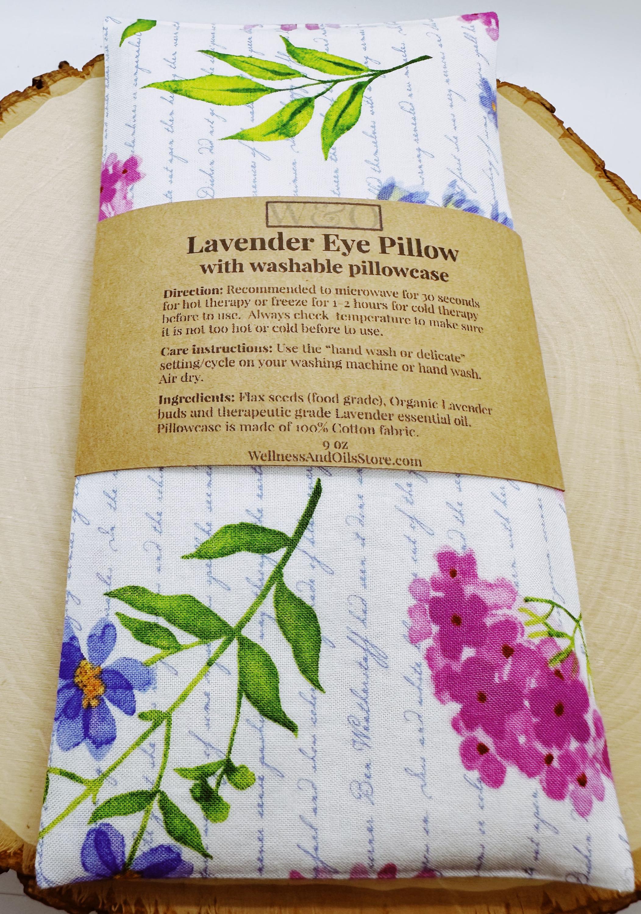 Handmade Lavender Eye Pillow: Weighted Aromatherapy, Washable Cotton Cover