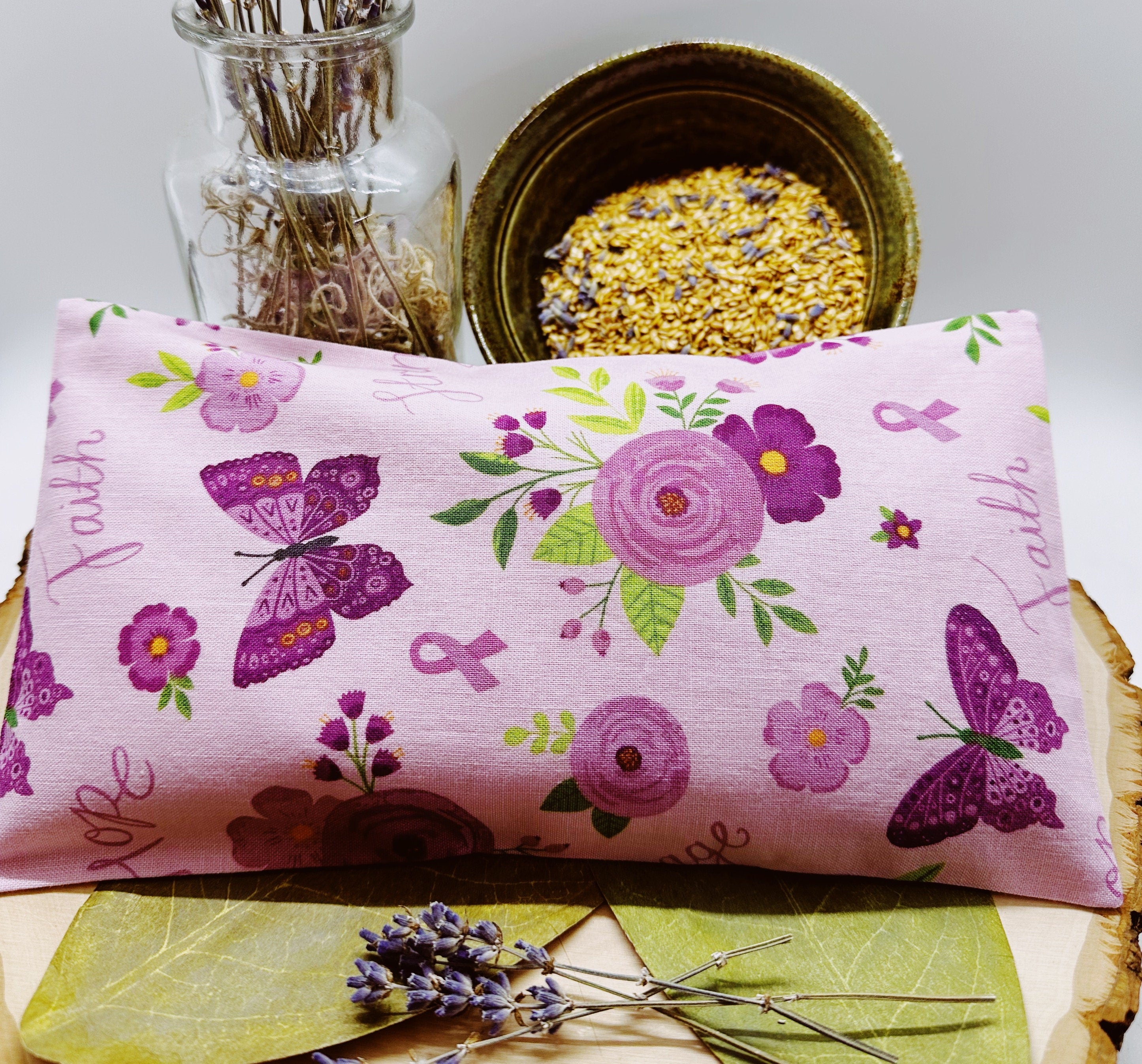 Handmade Lavender Eye Pillow: Weighted Aromatherapy, Headache Relief