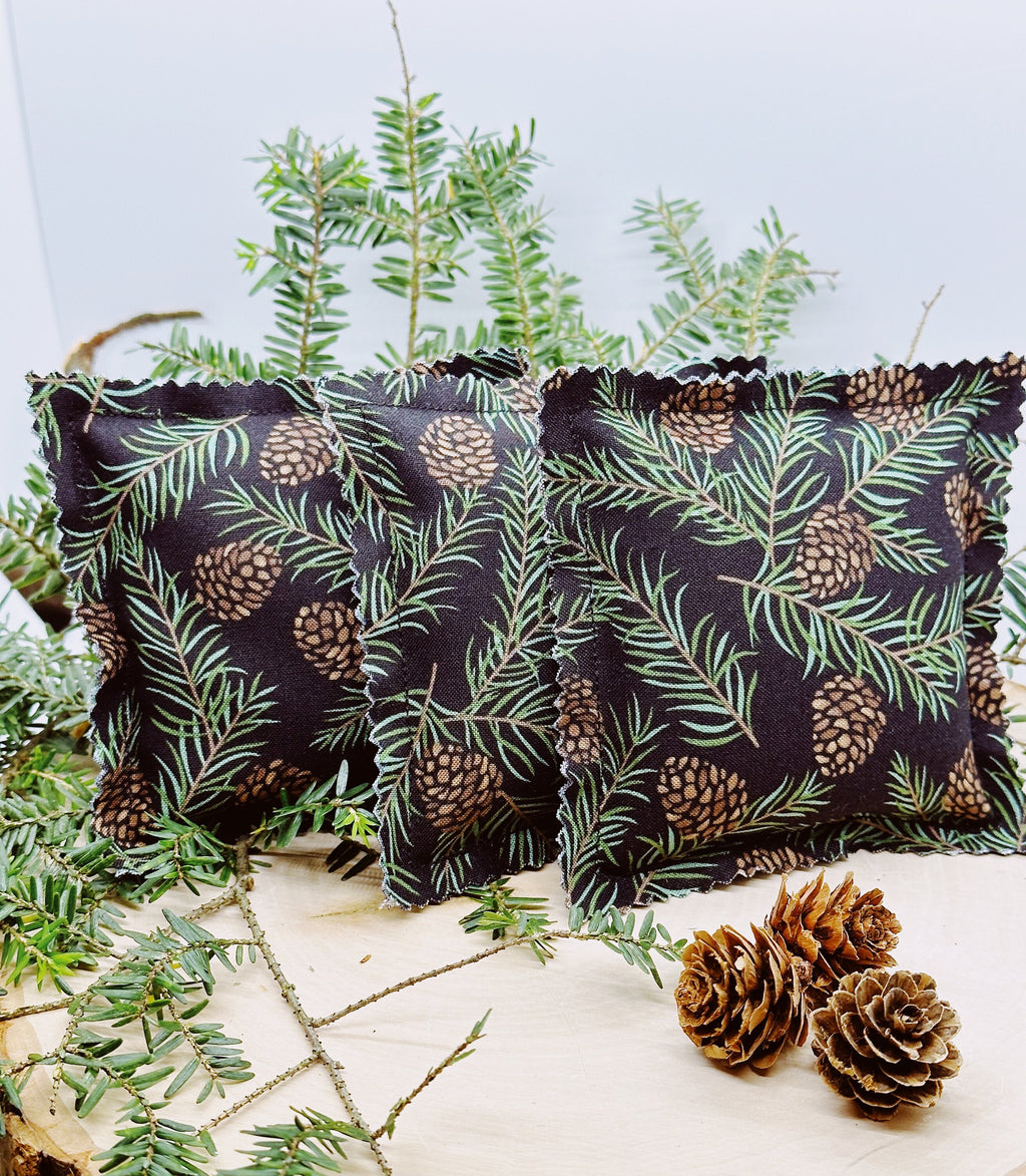 Balsam Fir Sachet Pillow: Essential Oils, Evergreen Pinecones