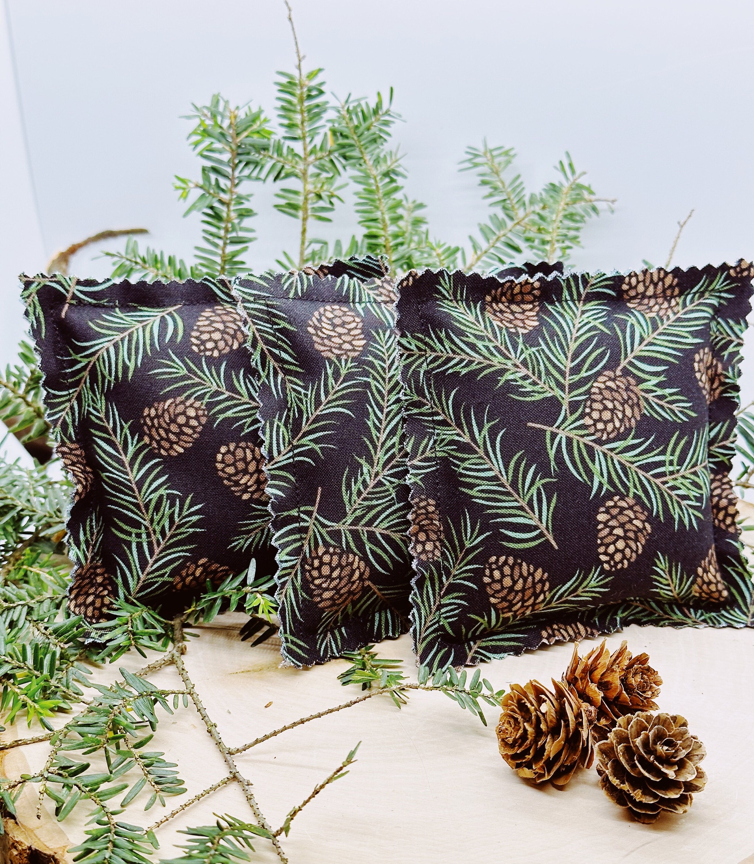 Balsam Fir Sachet Pillow: Essential Oils, Evergreen Pinecones