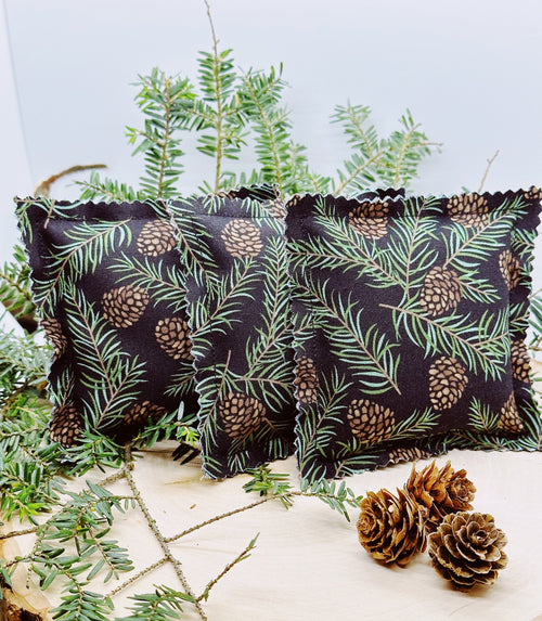 Balsam Fir Sachet Pillow: Essential Oils, Evergreen Pinecones