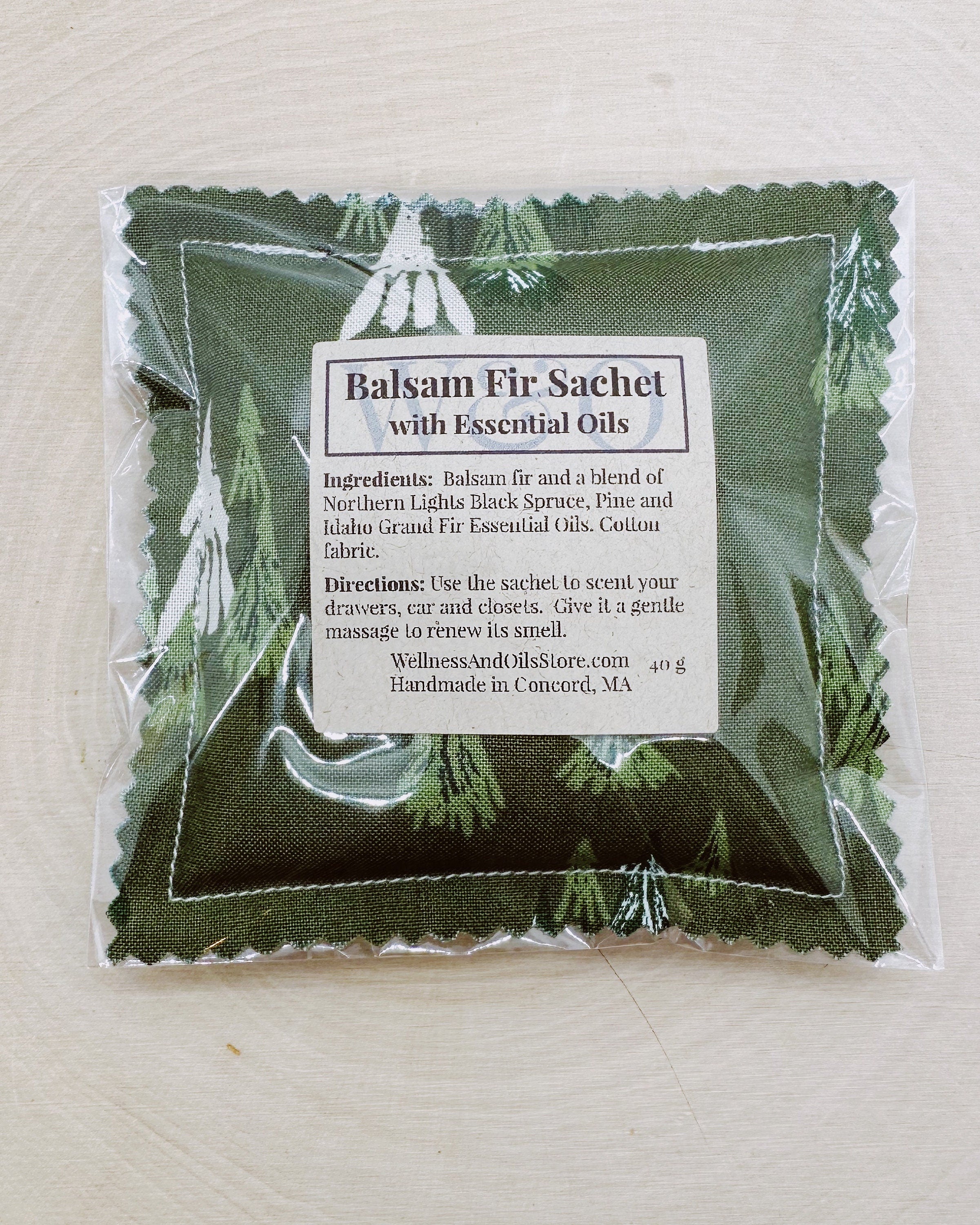 Balsam Fir Sachet: Green Trees