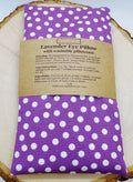 Handmade Natural Weighted Lavender Eye Pillow for Yoga, Headache Relief, Washable Cover, Polka Dots