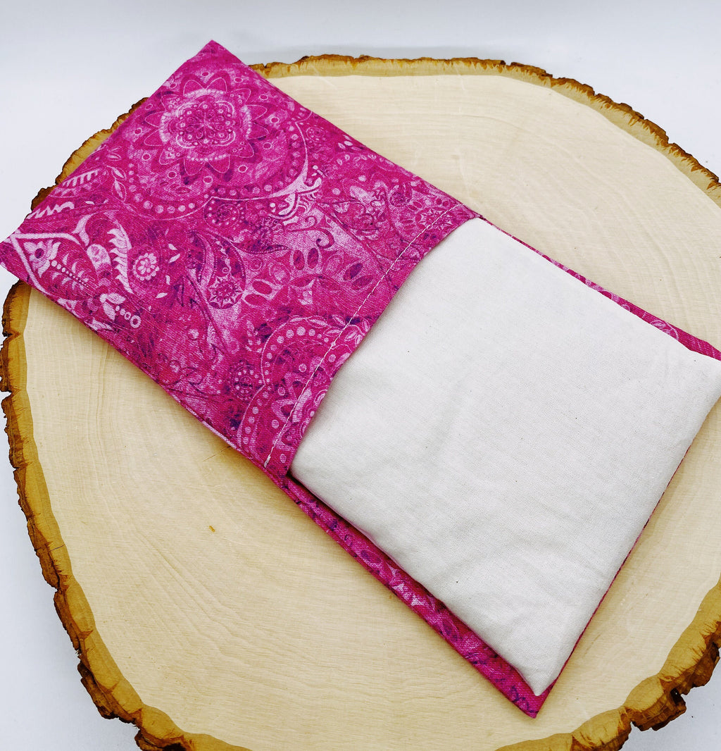 Lavender Eye Pillow: Weighted Flax Seed, Washable Cotton Cover