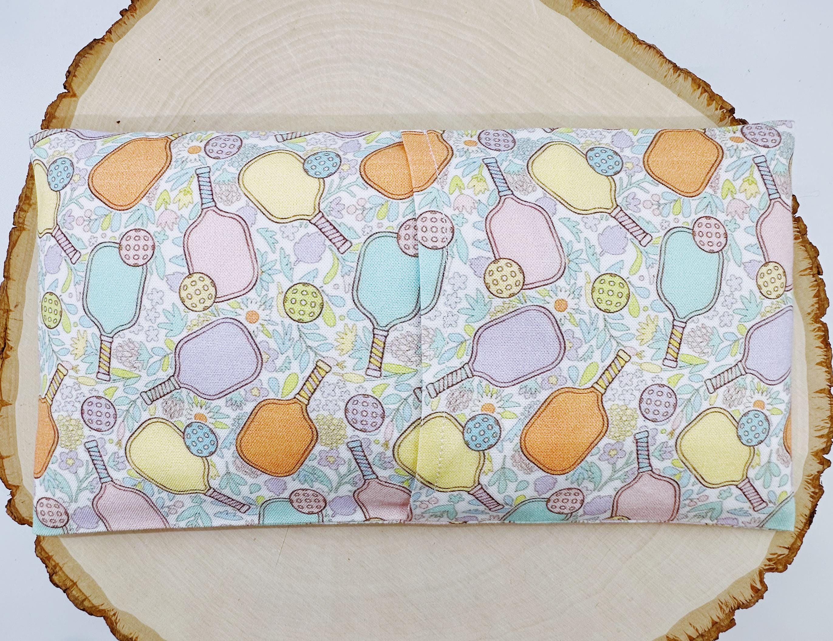 Pickleball Garden Lavender Eye Pillow: Weighted Cotton Comfort, Washable