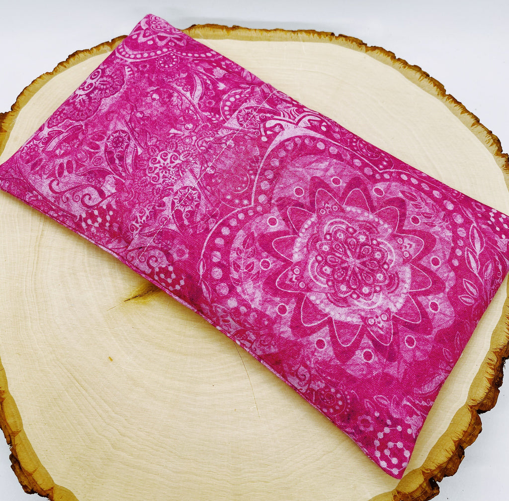 Lavender Eye Pillow: Weighted Flax Seed, Washable Cotton Cover