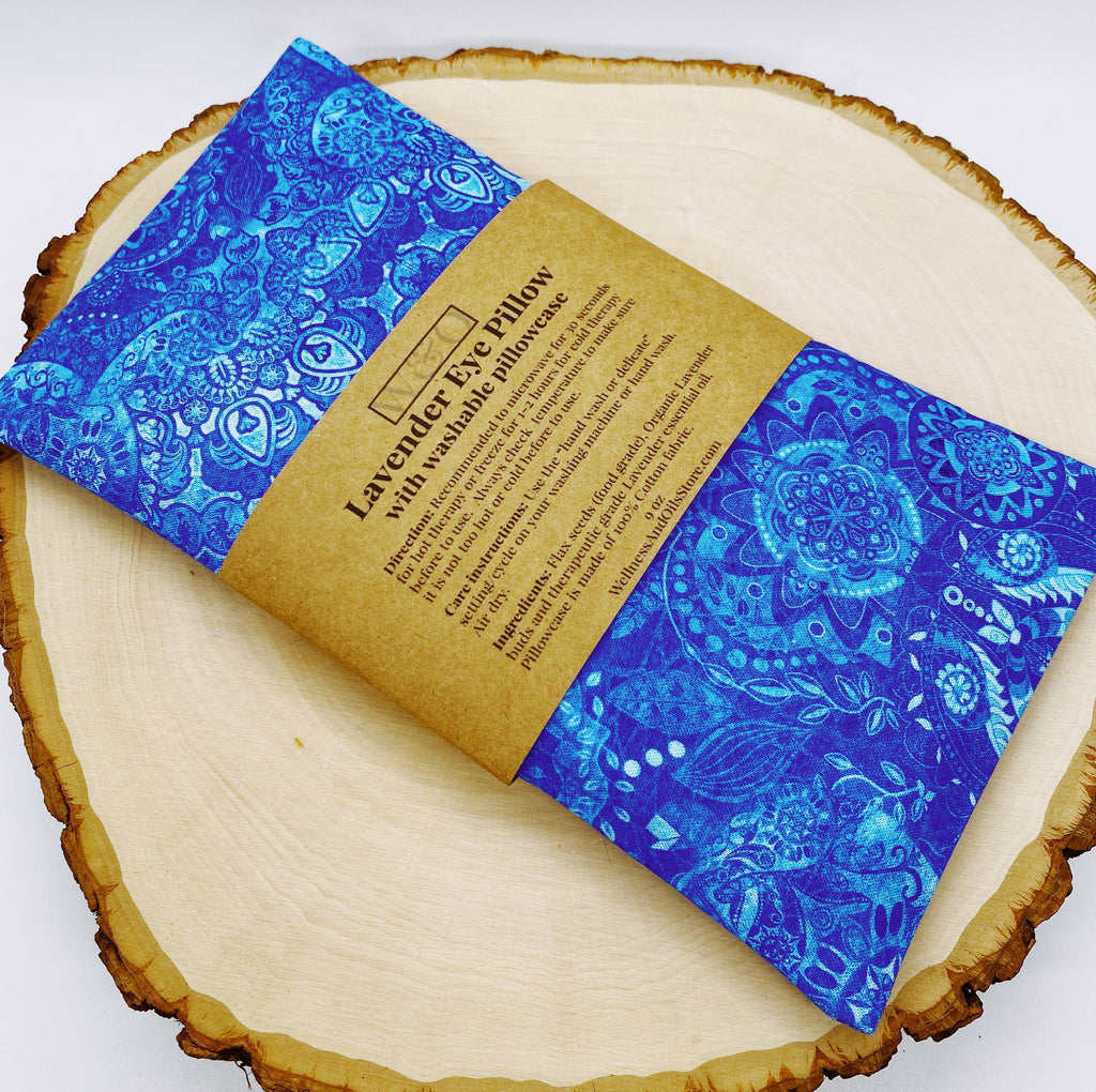 Lavender Eye Pillow and Essential Oil Duo for Aromatherapy and Relaxation