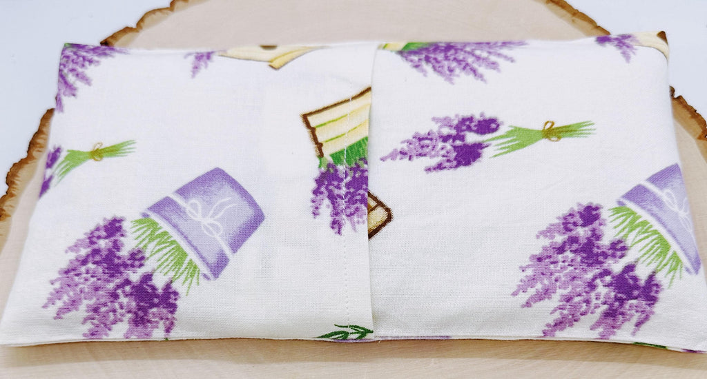 Handmade Lavender Eye Pillow: Weighted Aromatherapy, Washable Cotton Cover