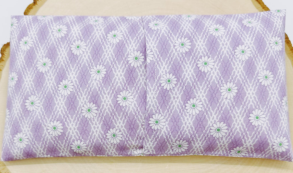 Handmade Lavender Eye Pillow: Weighted Flax Seed, Washable Cotton Cover