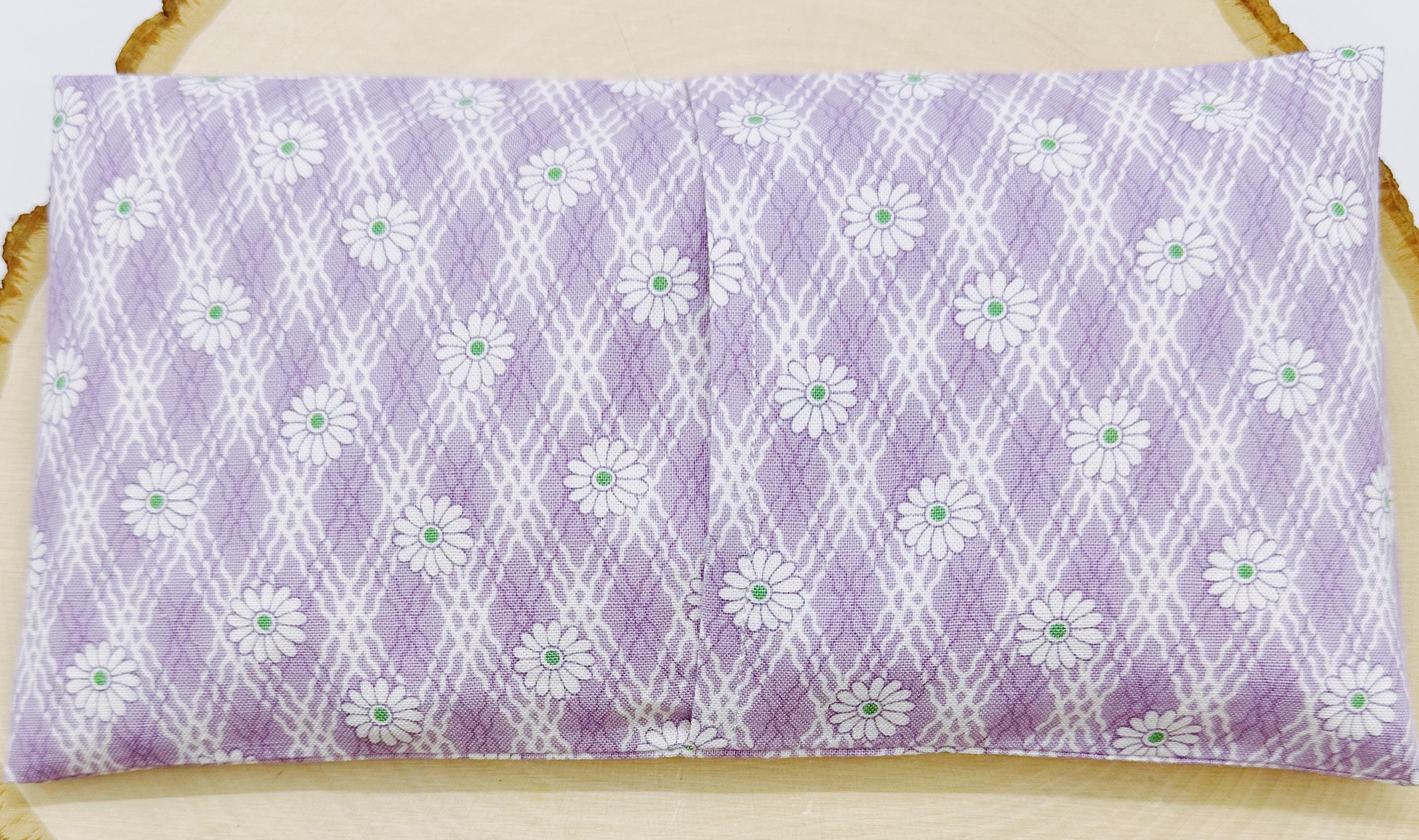 Handmade Lavender Eye Pillow: Weighted Flax Seed, Washable Cotton Cover