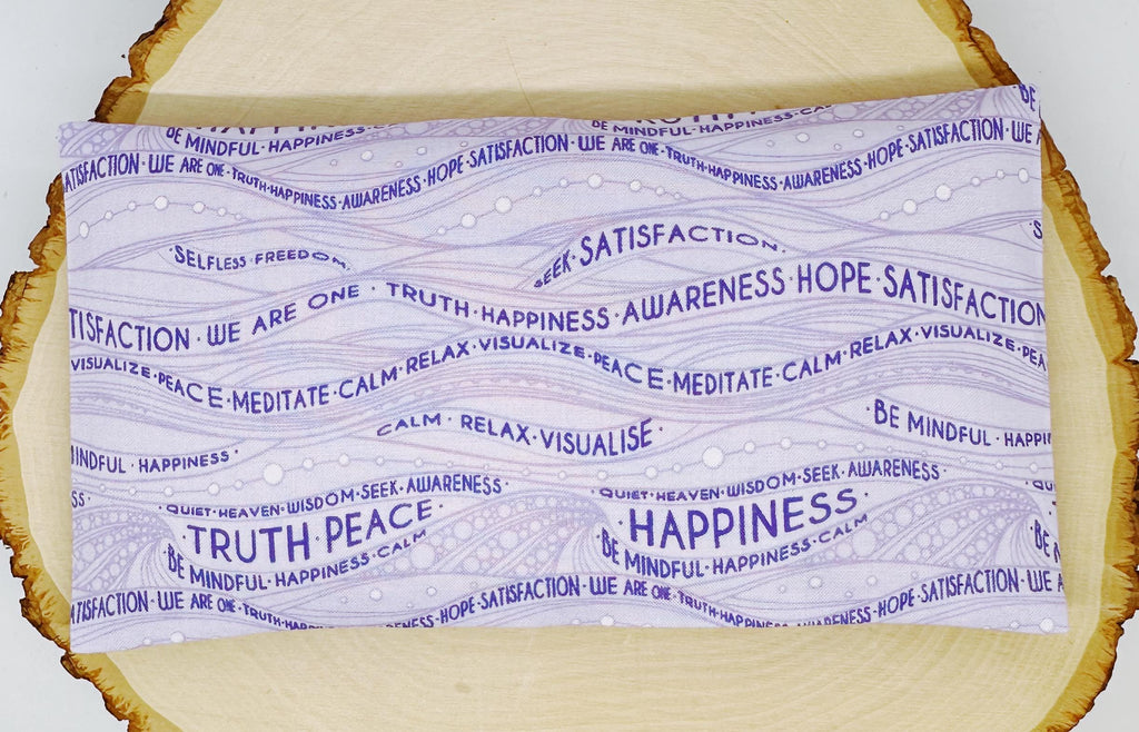 Handmade Lavender Eye Pillow: Weighted Cotton, Headache & Stress Relief, Be Mindful Lavender