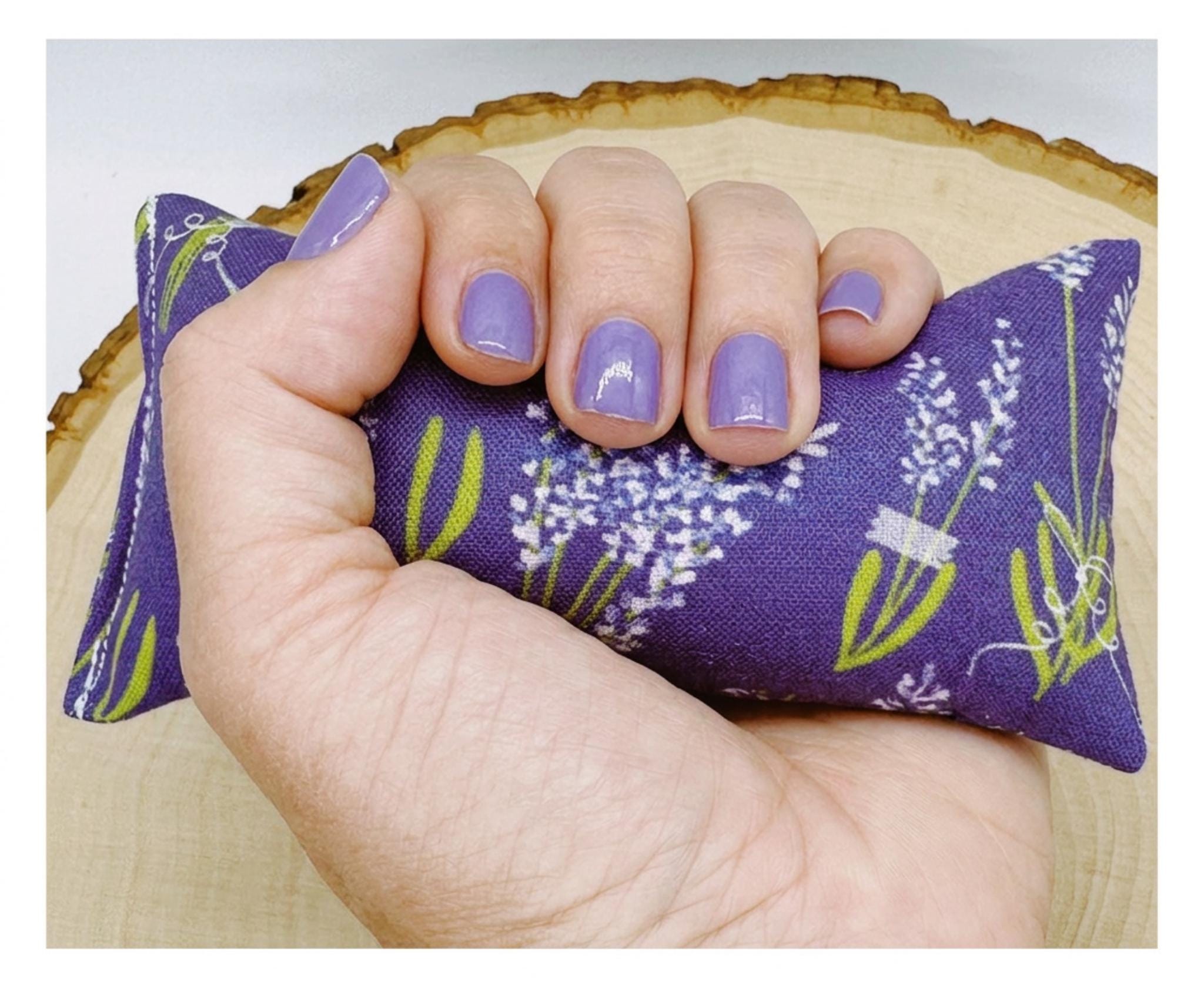 Lavender Calm Pillow, Stress Relief Aromatherapy, Hand Pillow, Lavender Field Blue
