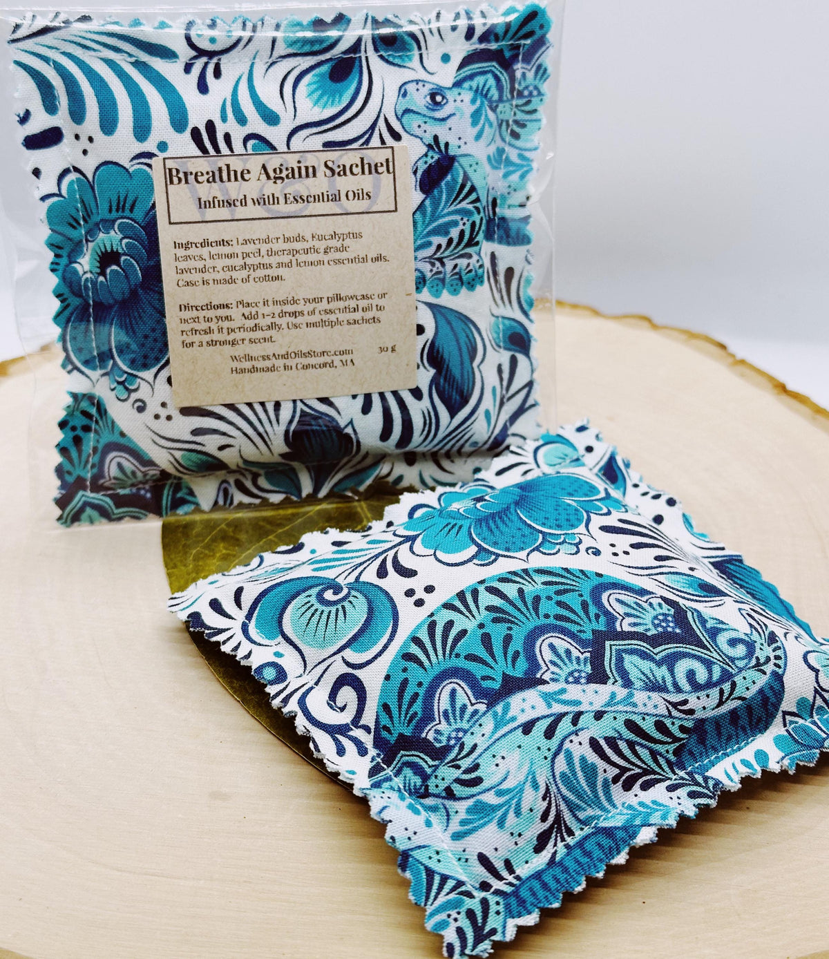 Handmade Natural Breathe Again Sachet Lavender Eucalyptus Lemon