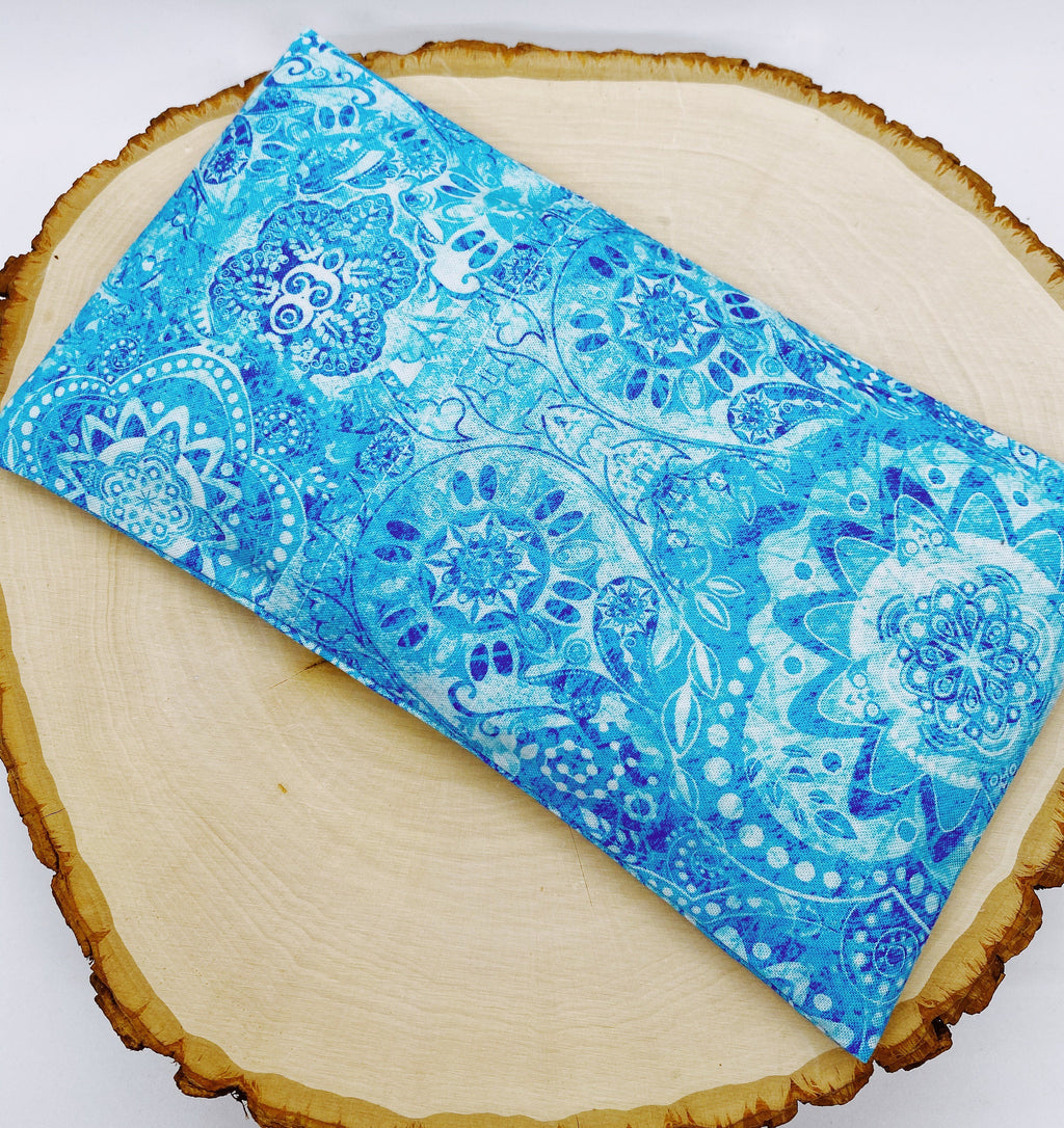 Lavender Eye Pillow: Weighted Flax Seed, Washable Cotton Cover