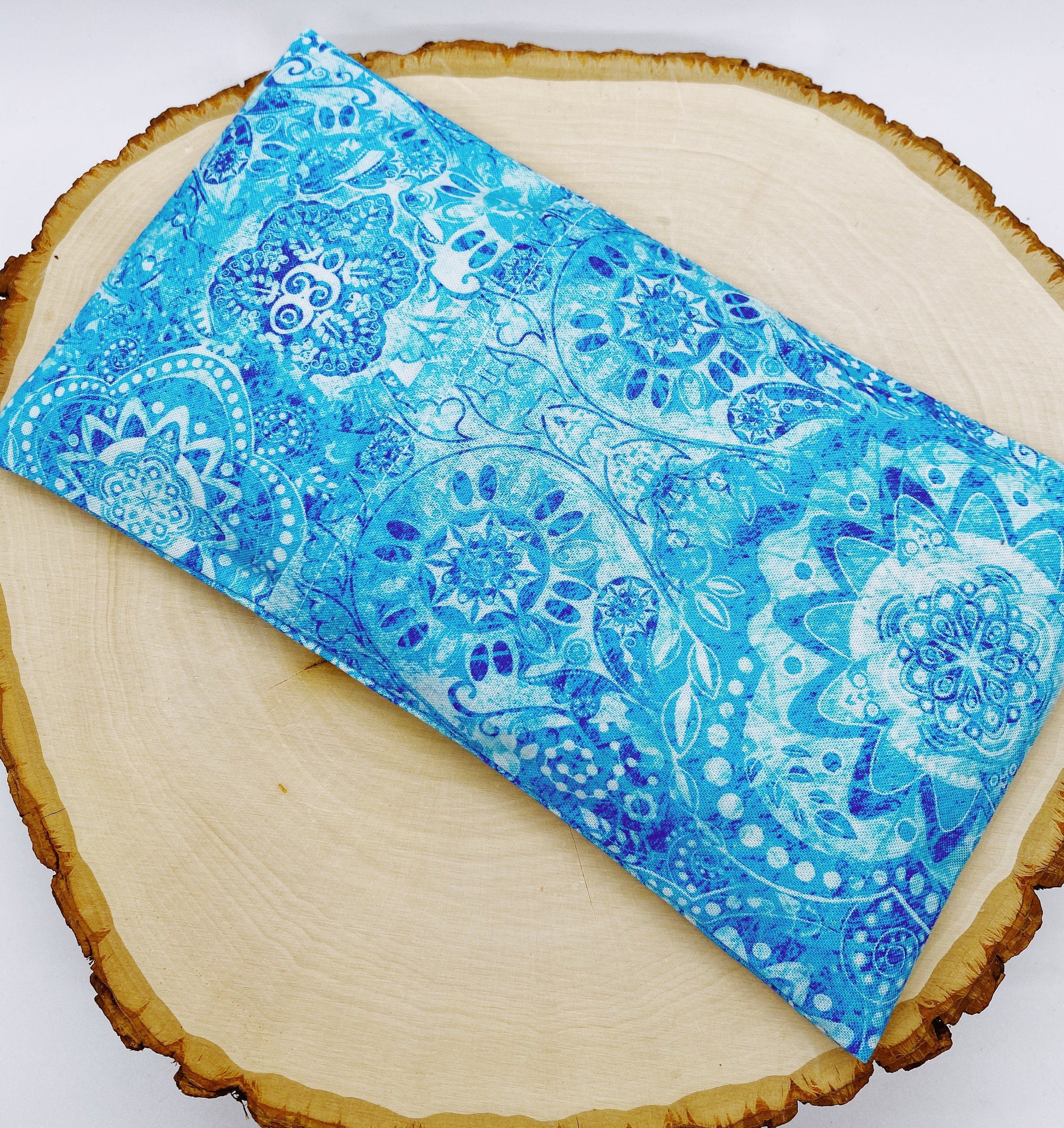 Lavender Eye Pillow: Weighted Flax Seed, Washable Cotton Cover
