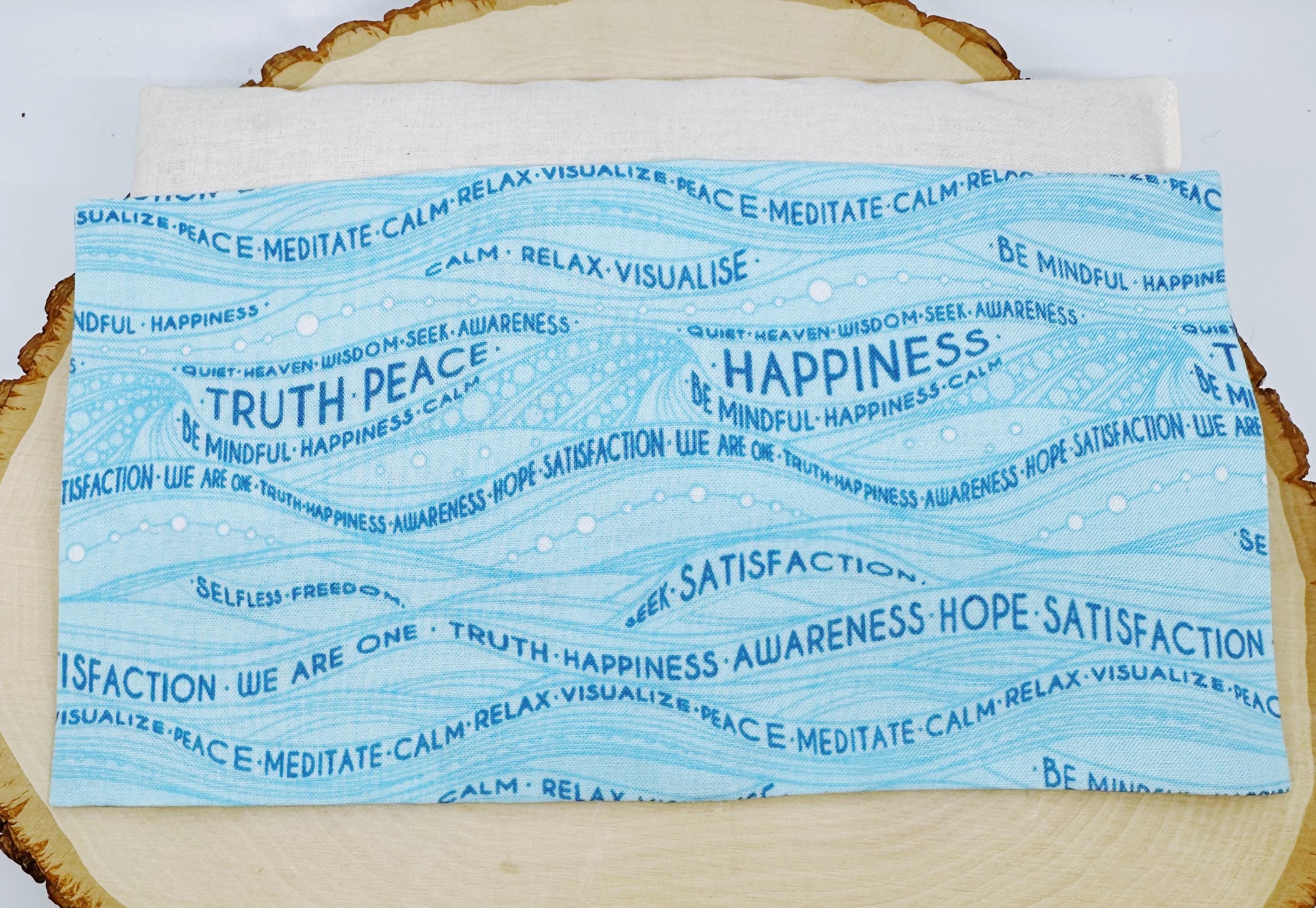 Handmade Lavender Eye Pillow: Weighted Cotton, Headache & Stress Relief, Be Mindful Blue