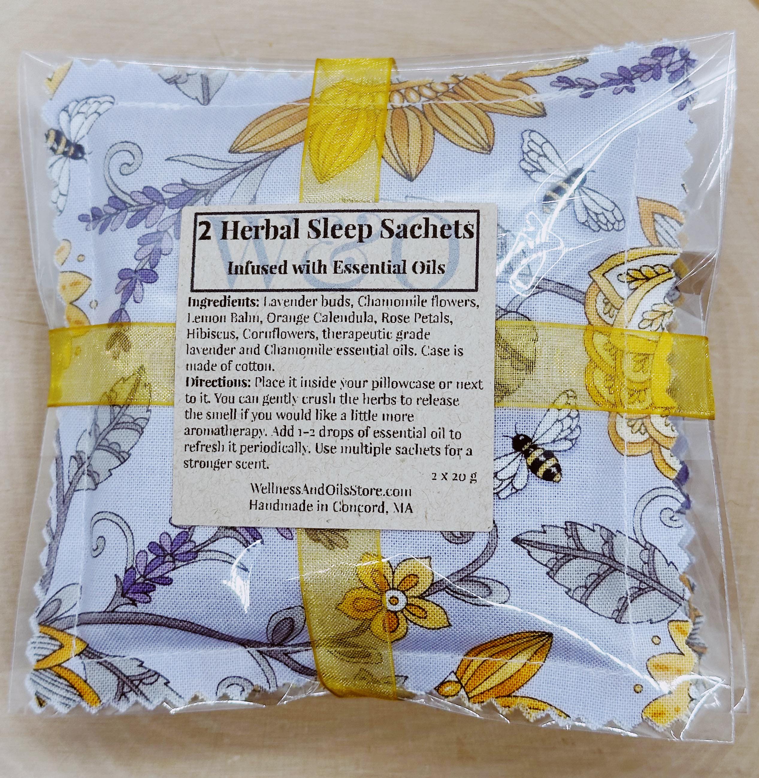 Handmade Sleep Sachet Gift Set: Herbal Aromatherapy