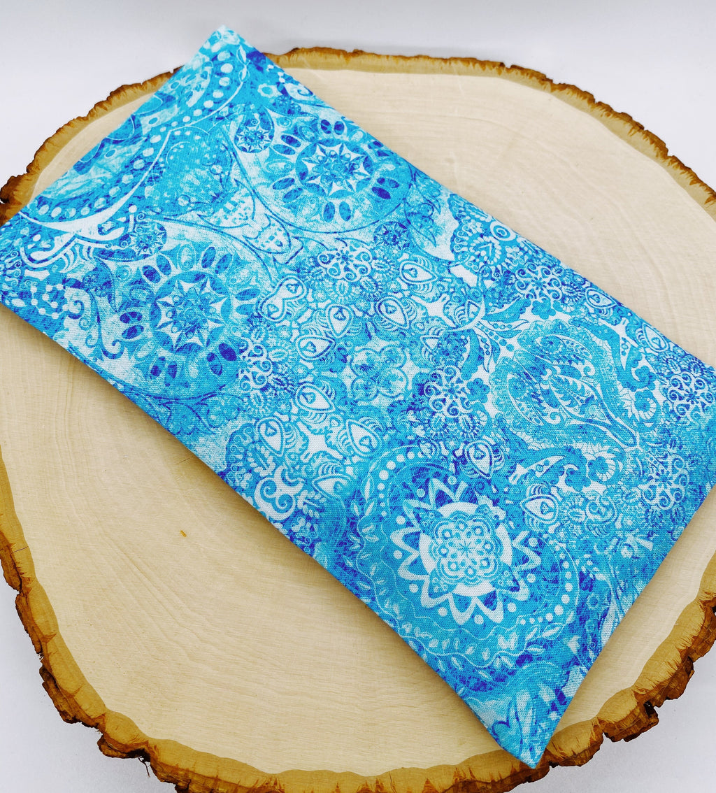 Lavender Eye Pillow: Weighted Flax Seed, Washable Cotton Cover