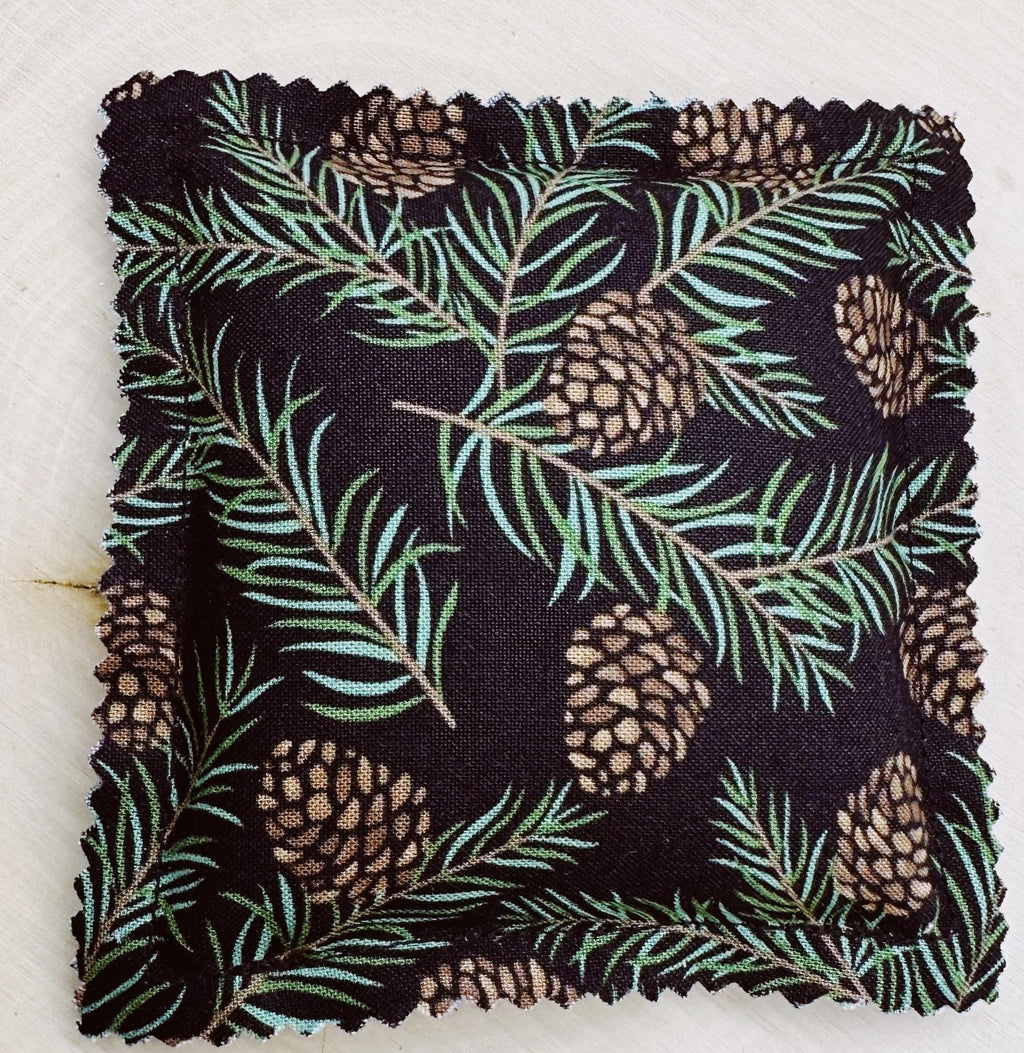 Balsam Fir Sachet Set: Essential Oils, Natural Pinecone Freshener