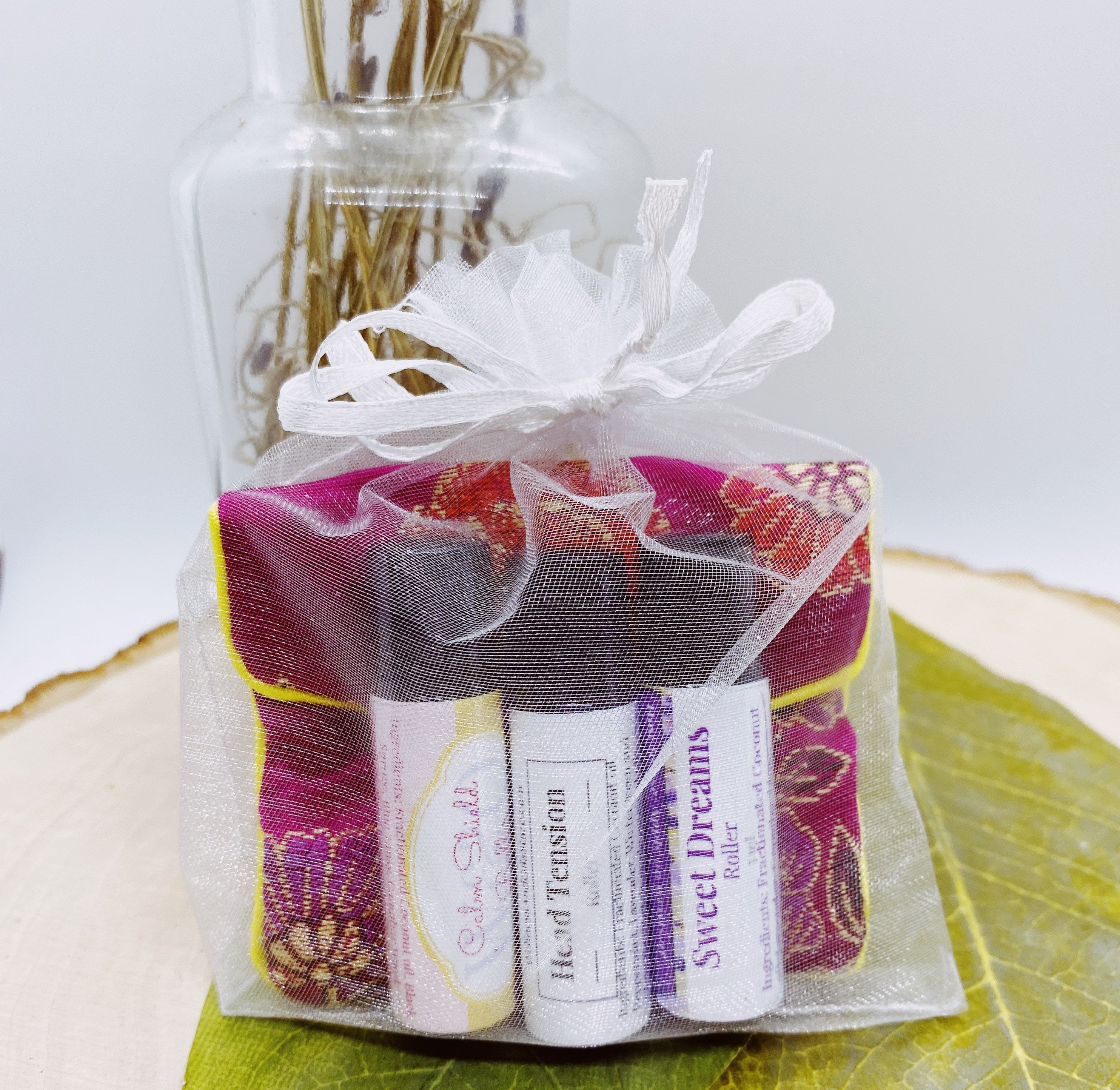 Essential Oil Roller Trio Set, Stress Relief Roll On, Sleep Support Roller, Head tension Oil, Aromatherapy Gift Set, Calm Blend