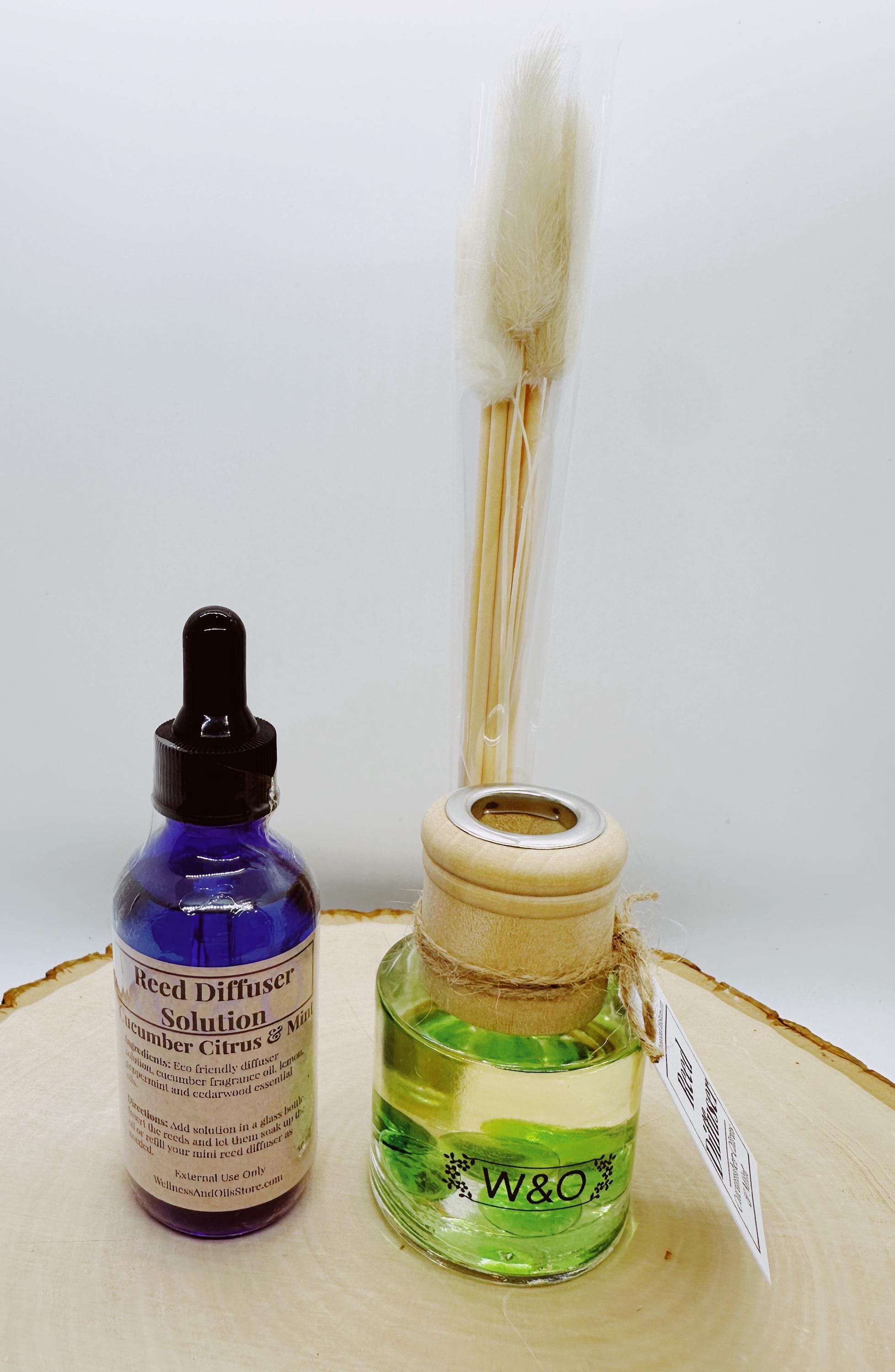 Reed Diffuser Cucumber Citrus Mint - Spa Scent Eco-friendly Essential Oils Fragrance
