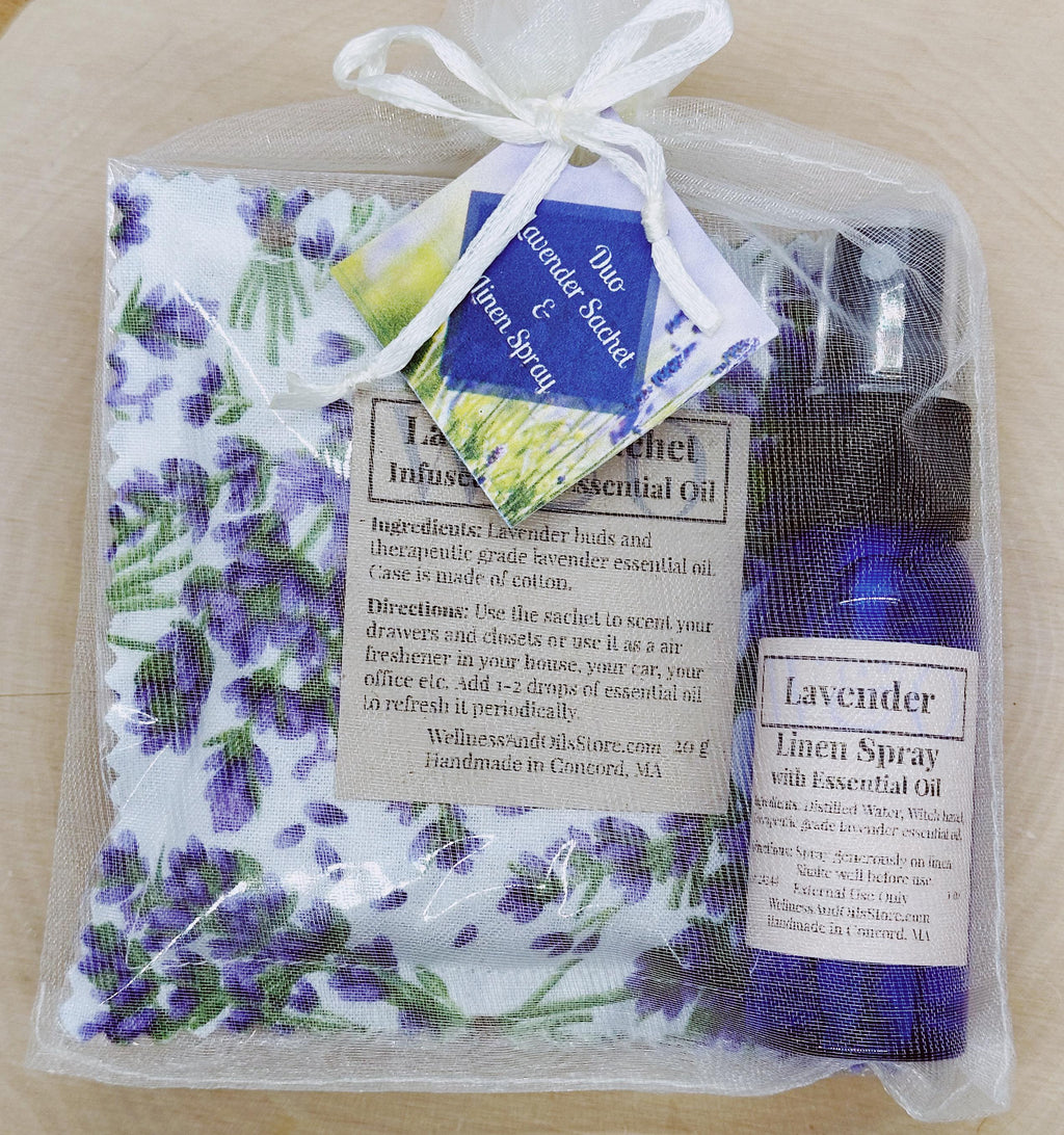 Gift Set with Essential Oil Products, Sachets and Linen Spray