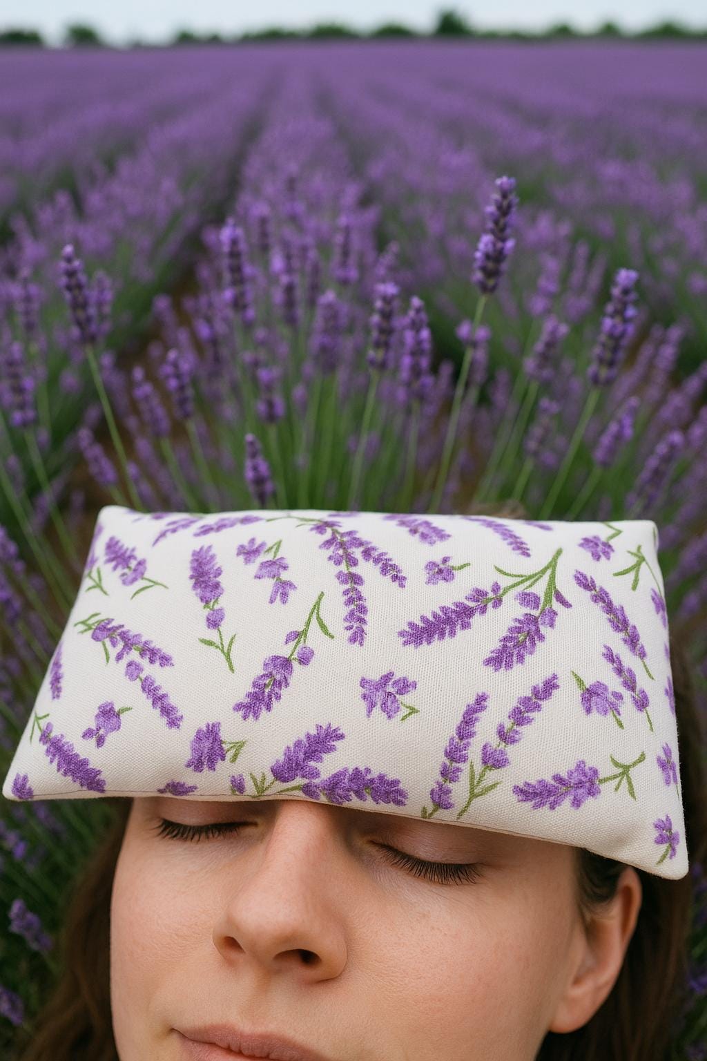 Handmade Lavender Eye Pillow: Weighted Aromatherapy, Washable Cover
