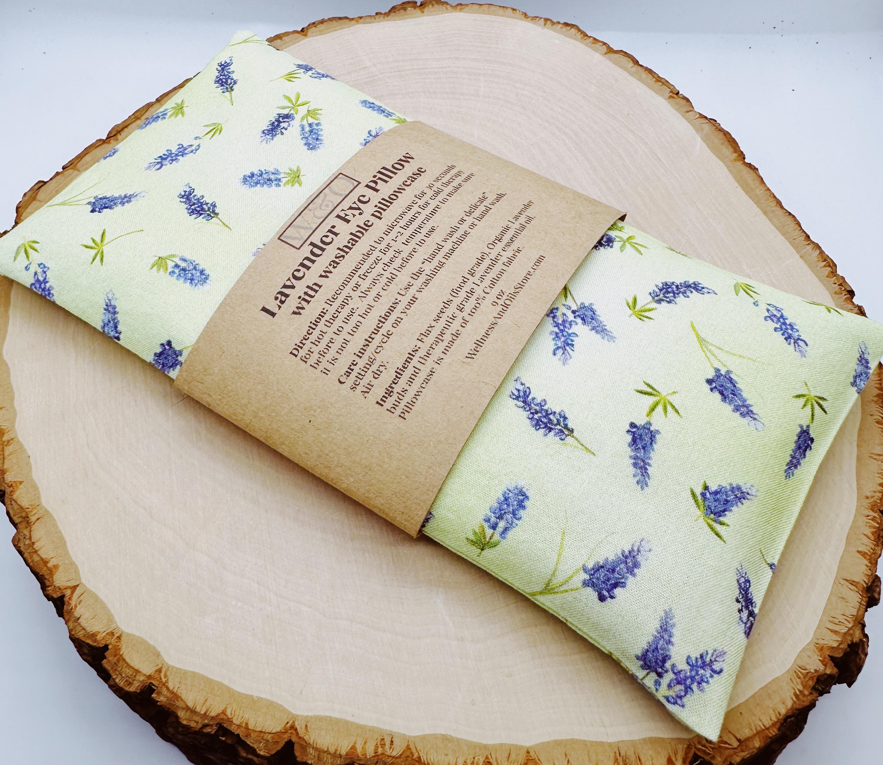 Handmade Lavender Eye Pillow: Weighted Cotton, Headache & Stress Relief Green Lavender