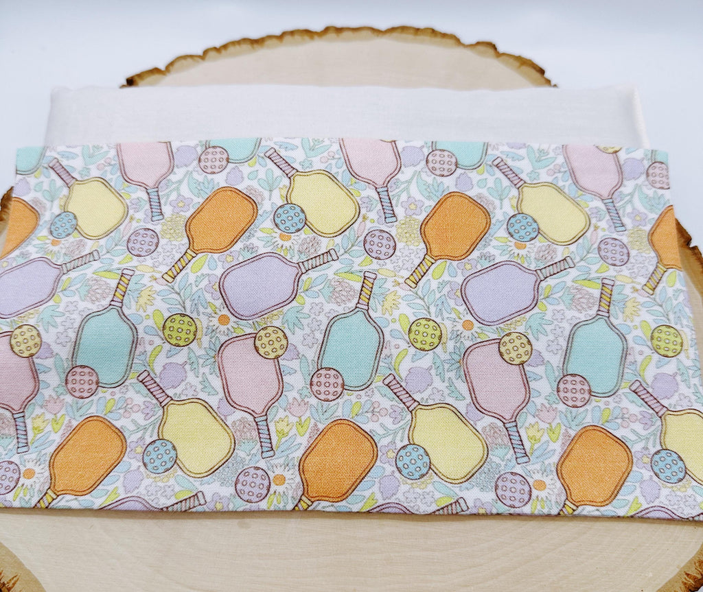 Pickleball Garden Lavender Eye Pillow: Weighted Cotton Comfort, Washable