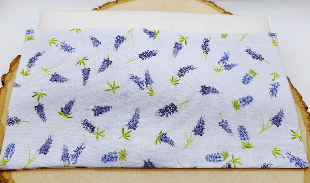 Handmade Lavender Eye Pillow: Weighted Cotton, Headache & Stress Relief, Light bleu lavender