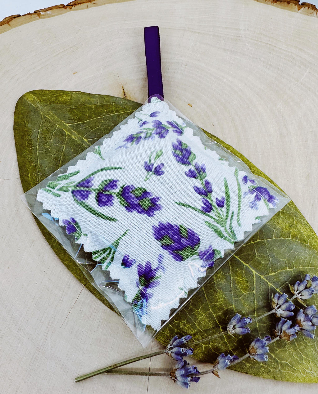 Set of 3 Mini Lavender Sachets Infused with Essential Oil