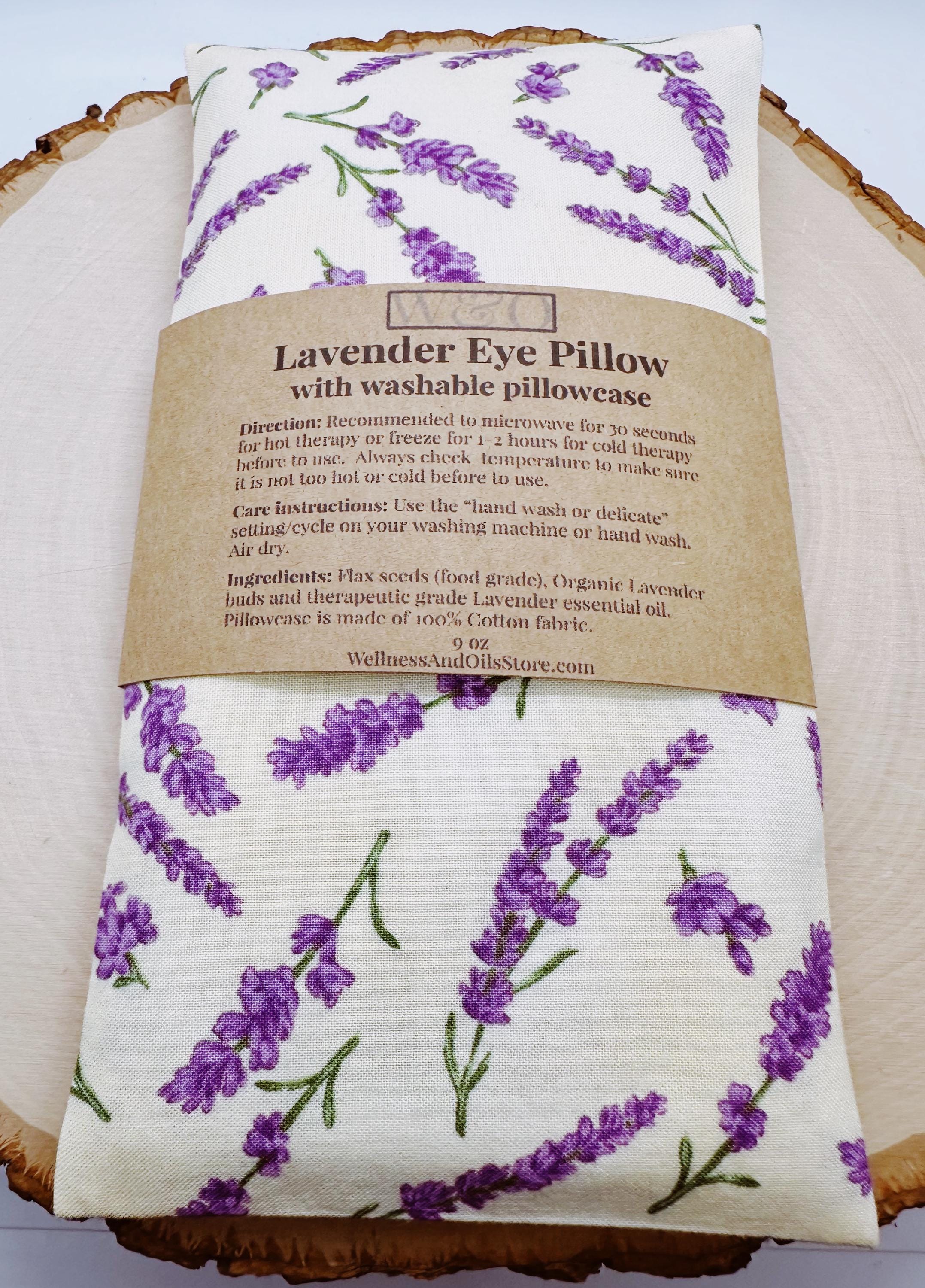 Handmade Lavender Eye Pillow: Weighted Aromatherapy, Washable Cover