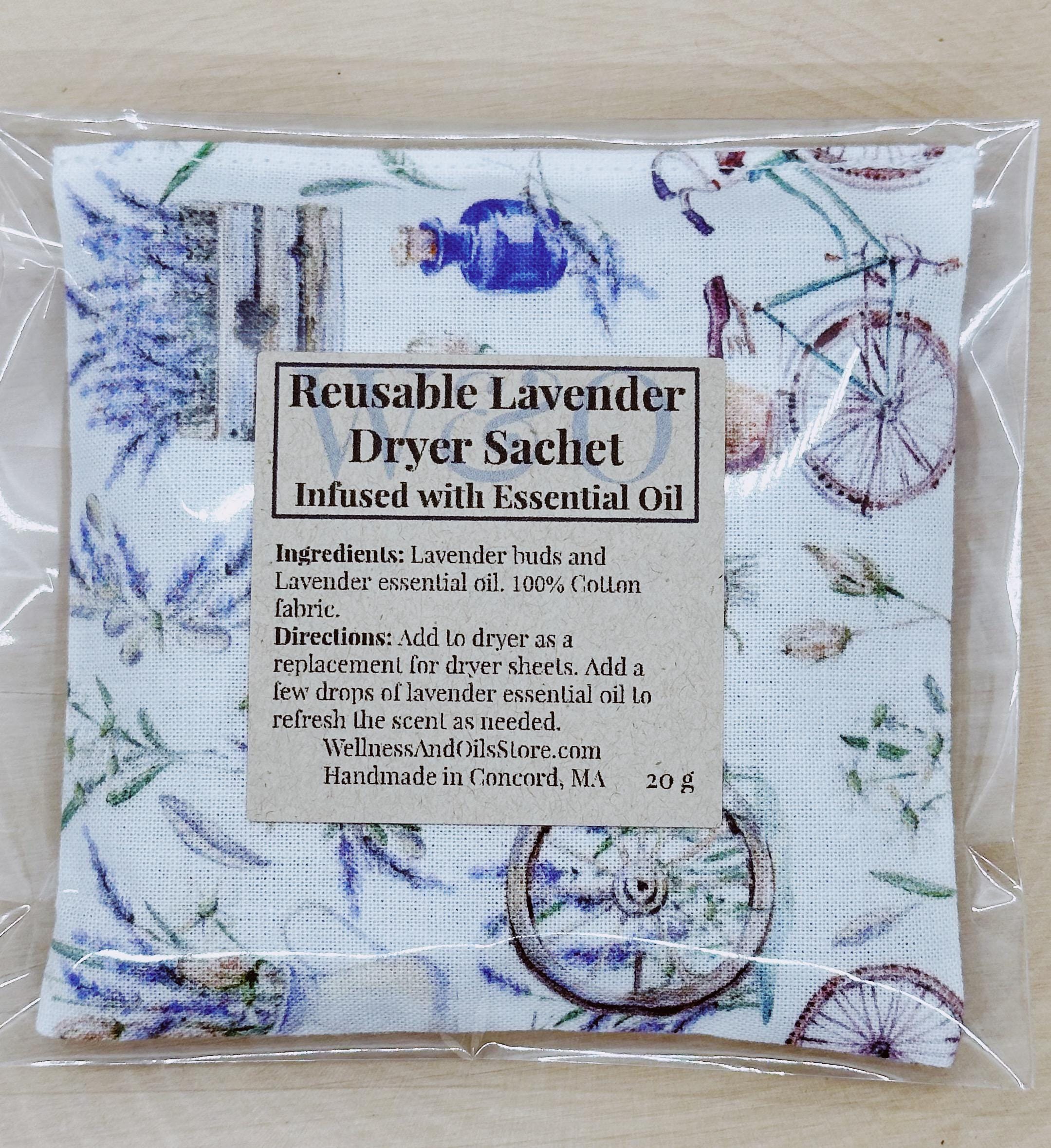 Reusable Lavender Dryer Sachet Bag for Aromatherapy and Eco-Friendly Laundry Bikes