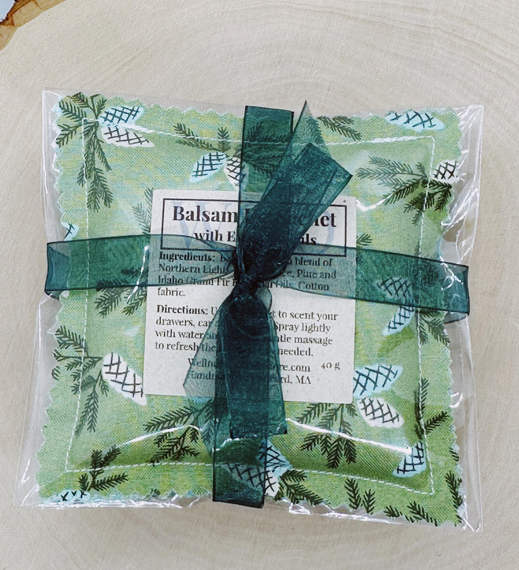 Balsam Fir Sachet Set: Essential Oils, Natural Freshener