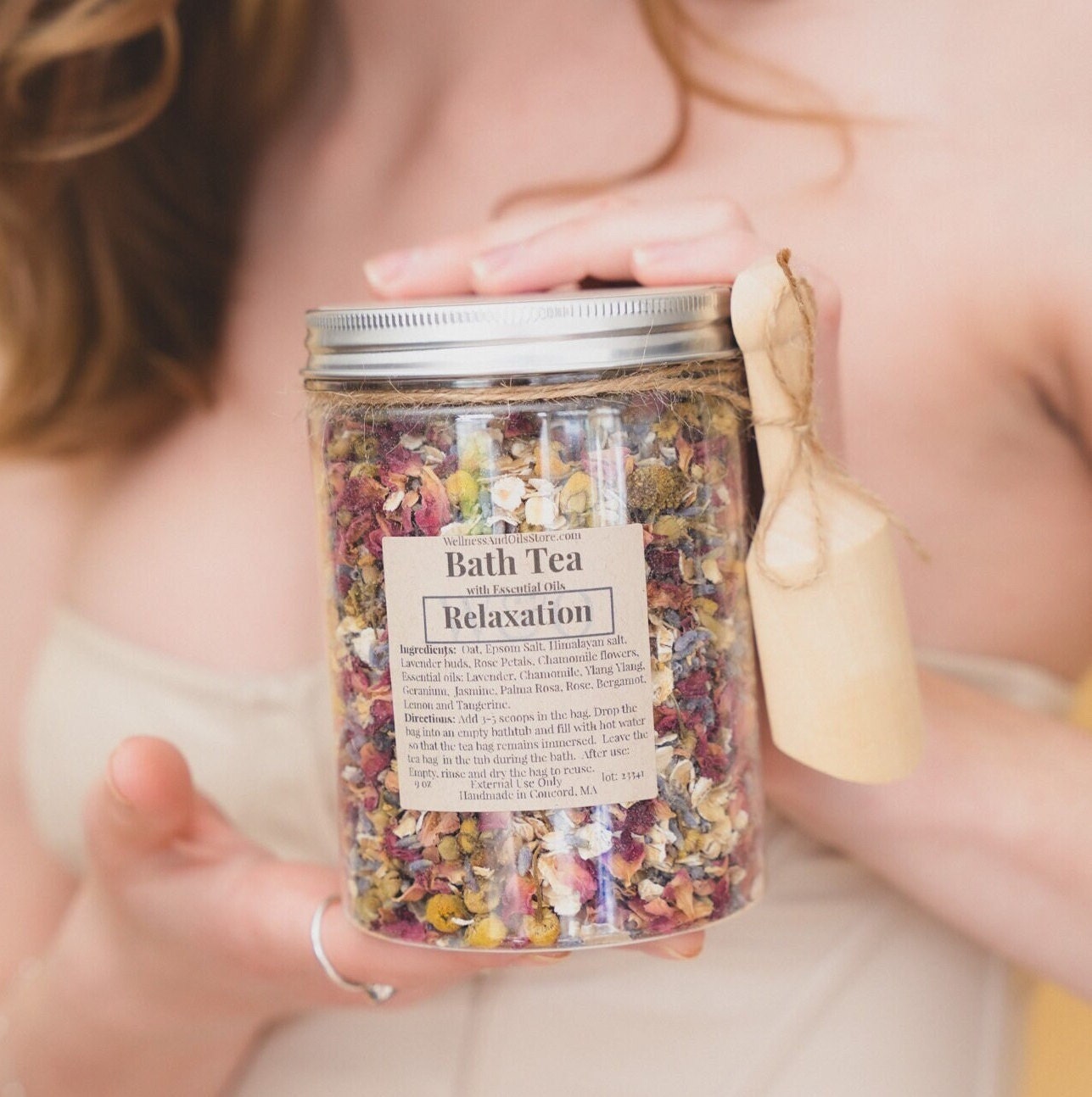 Bath Tea Infused with Essential Oils  Relaxation  Reusable Bag