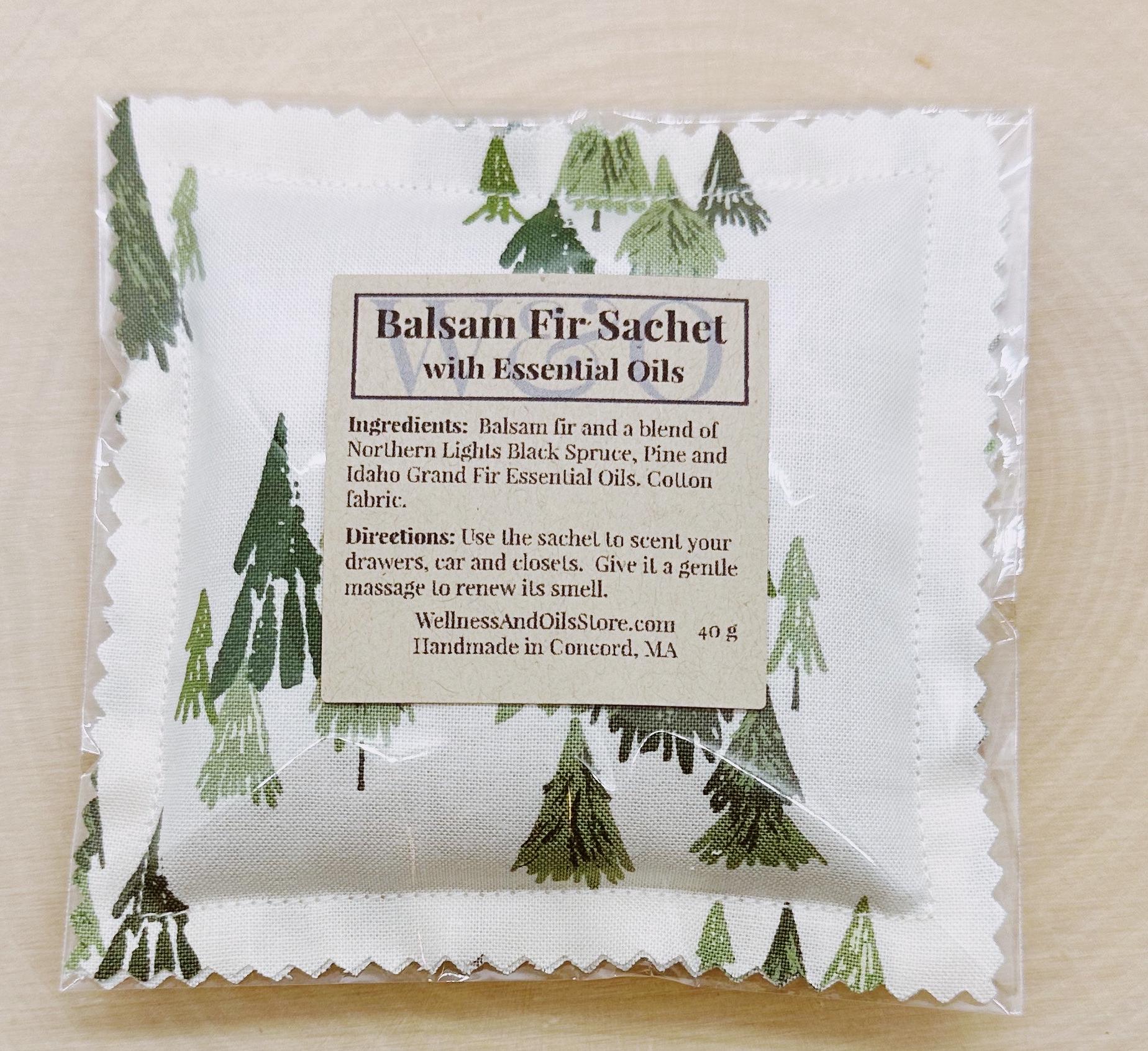 Handmade Balsam Fir Sachet Set, Great Joy Forest, Essential Oils
