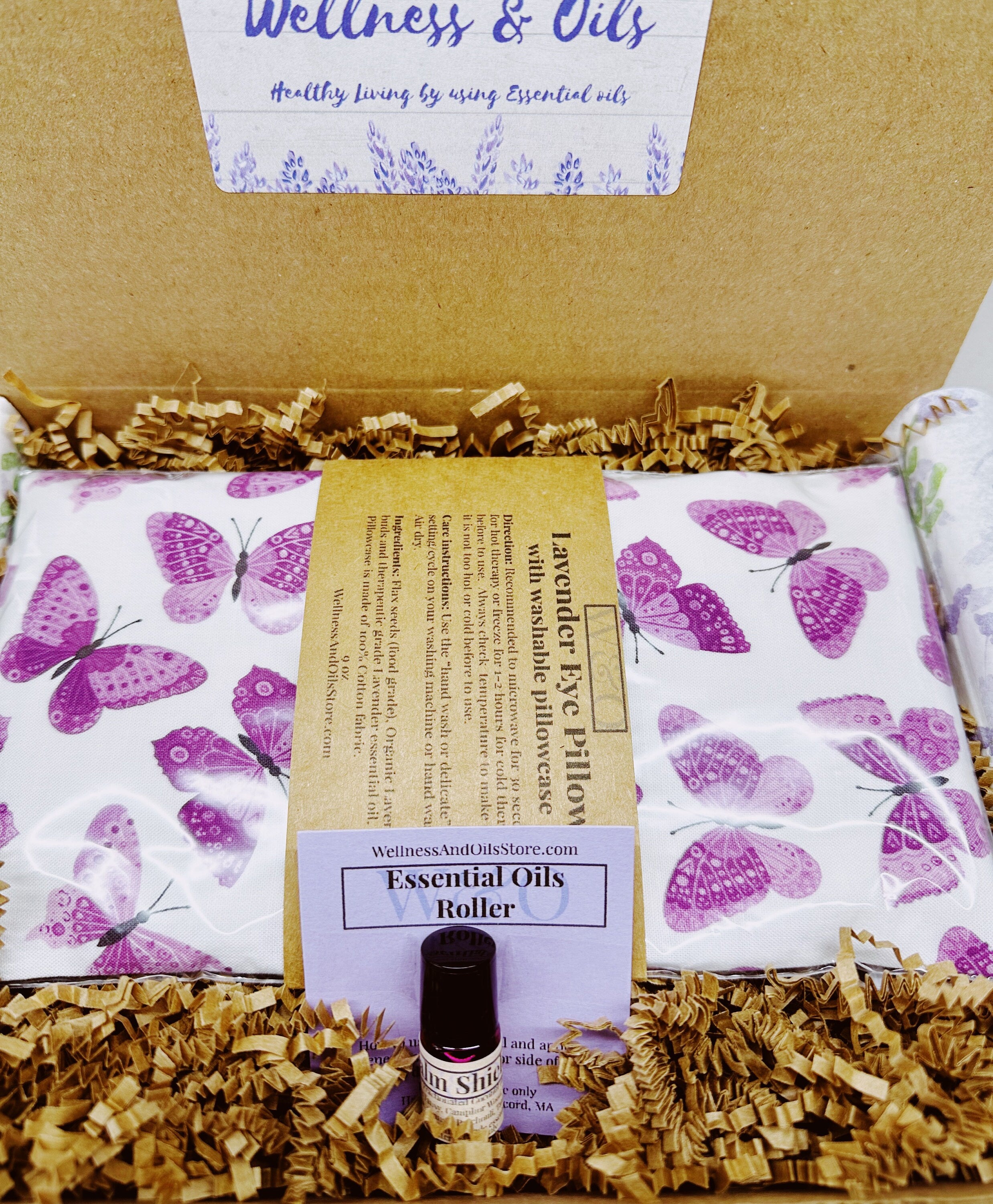 Lavender Eye Pillow and Essential Oil Duo for Aromatherapy and Relaxation